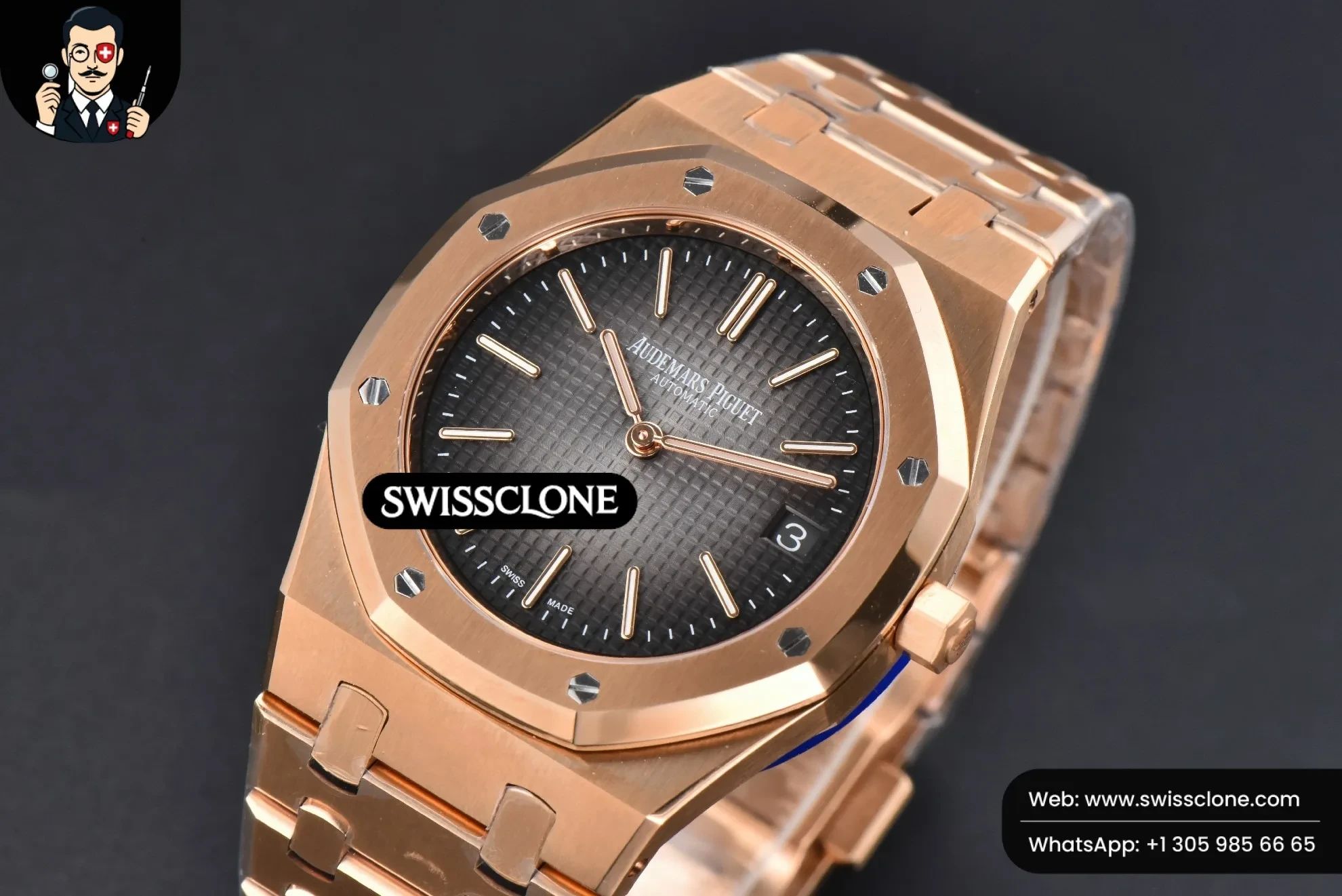 Audemars Piguet Royal Oak 39mm 16202 “50th Anniversary” Gray Textured Dial 1:1 Super Clone Det - Clasp & Bracelet Finishing