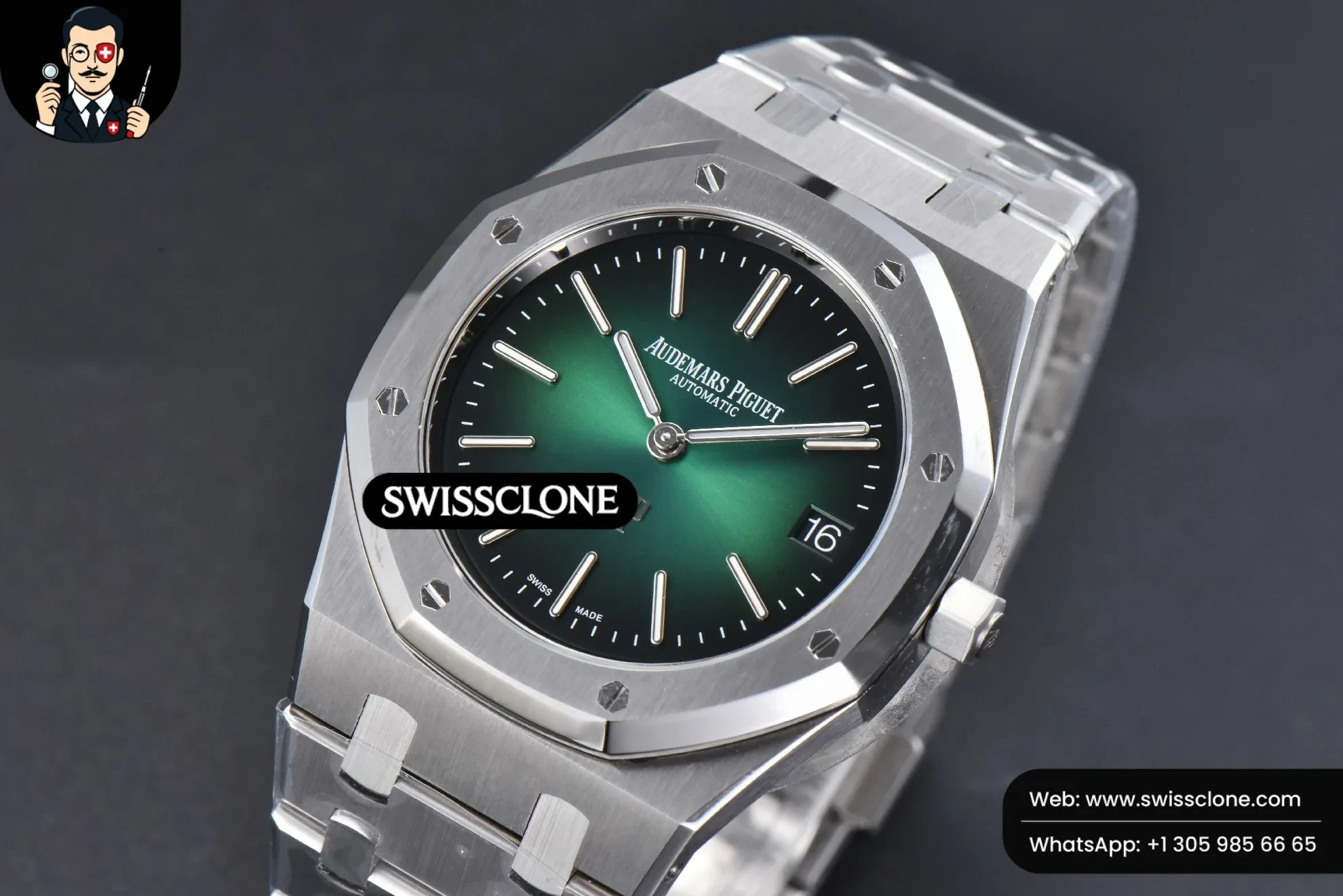 Audemars Piguet Royal Oak 39mm 16202 “50th Anniversary” Green Gradient Dial 1:1 Super Clone Det - Clasp & Bracelet Finishing
