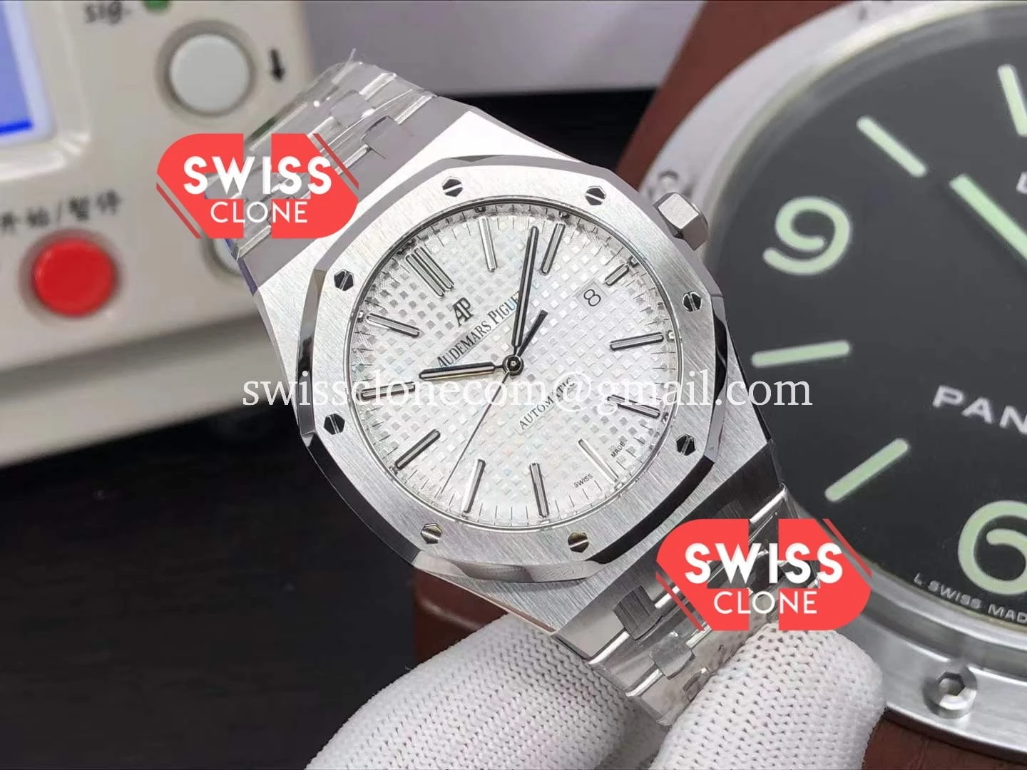 Audemars Piguet Royal Oak 41MM White 904L 1:1 Super Clone - Dial Macro Close-Up