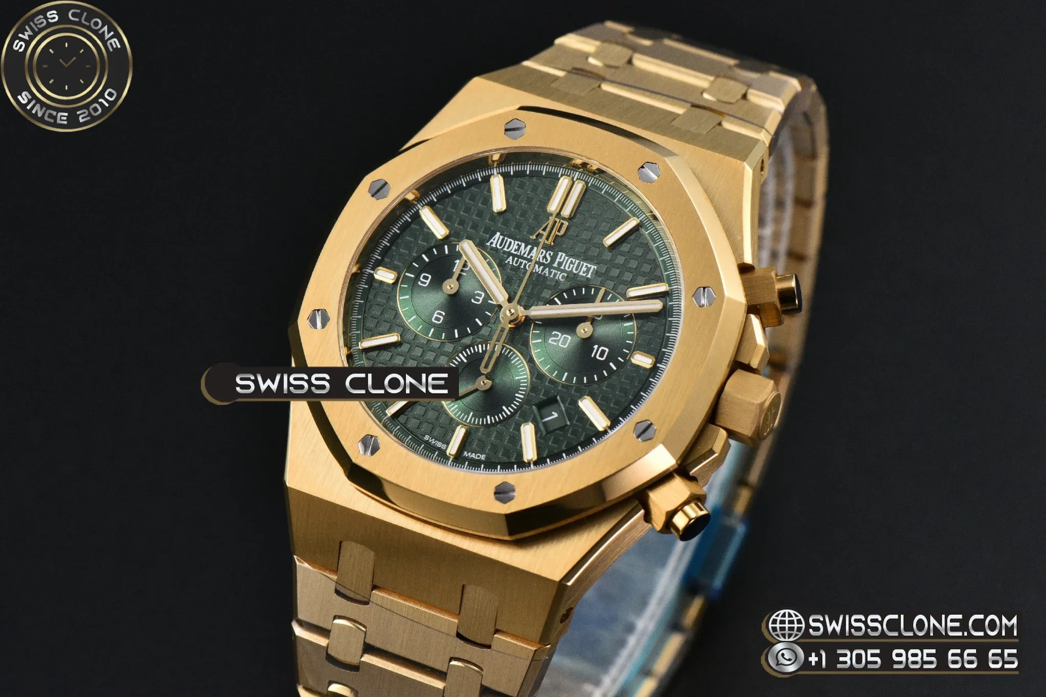 Audemars Piguet Royal Oak Chrono 26331 41mm Green Checkered Dial 1:1 Super Clone - Bezel & Case Profile