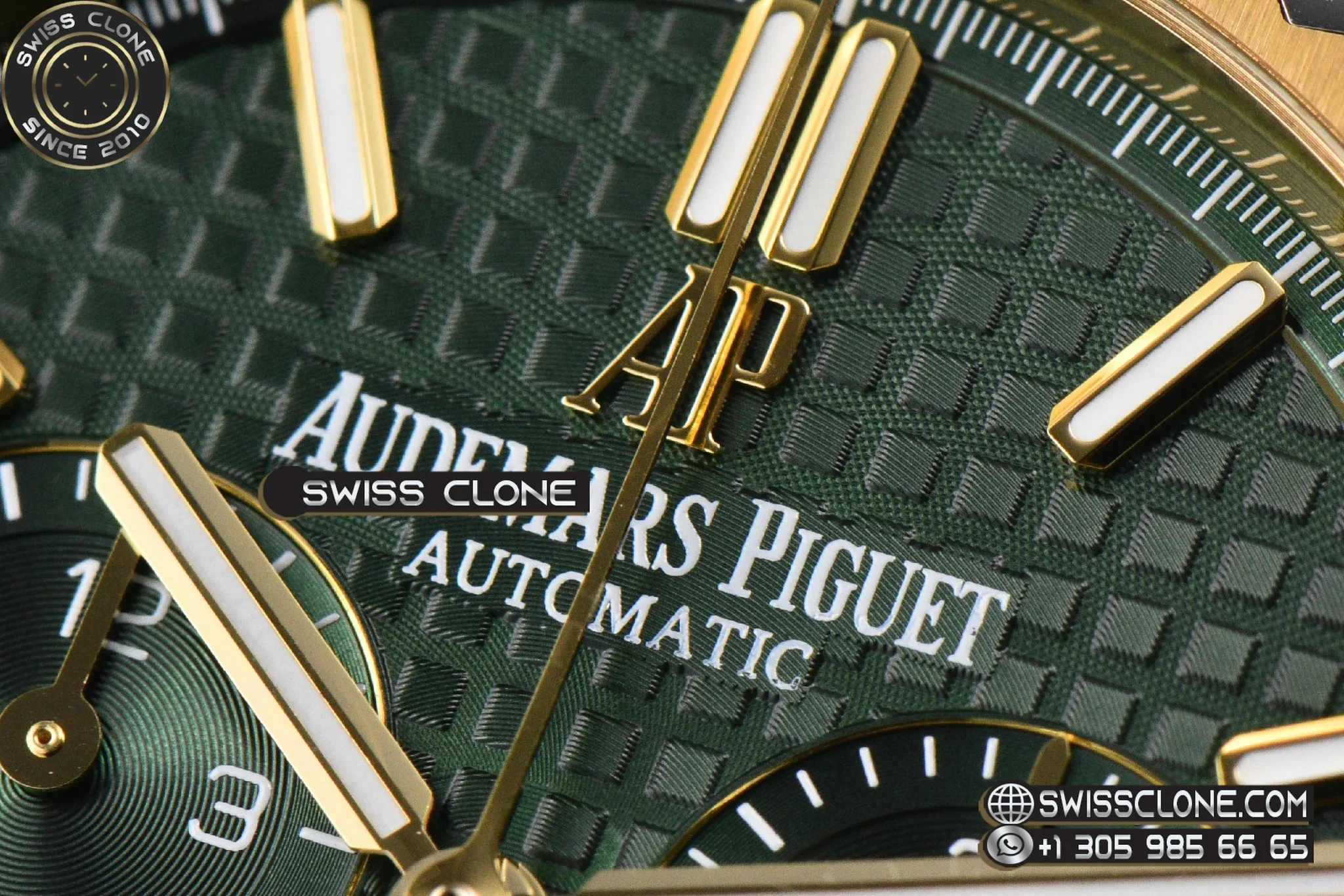 Audemars Piguet Royal Oak Chrono 26331 41mm Green Checkered Dial 1:1 Super Clone - Caseback & Cloned Calibre Movement