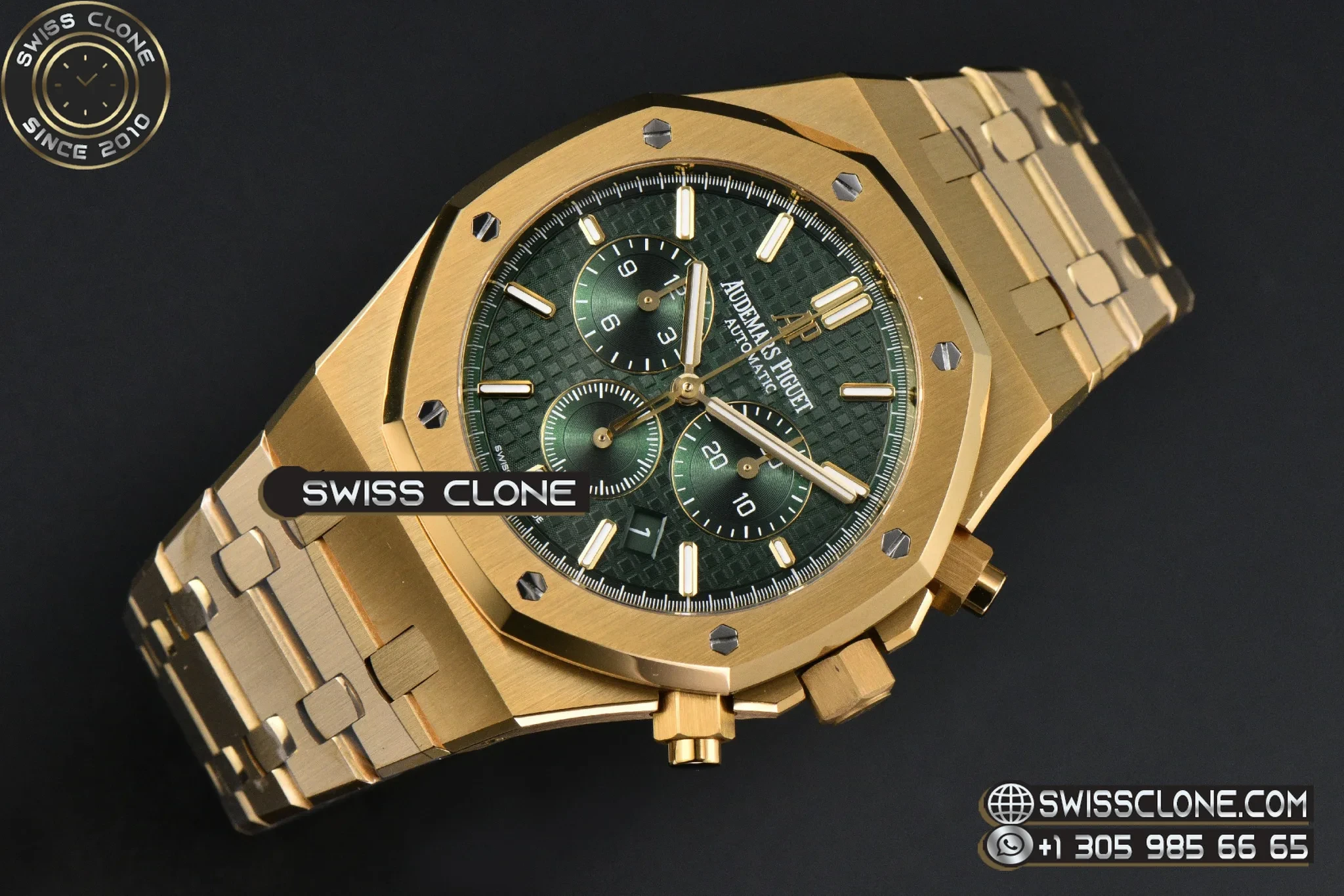 Audemars Piguet Royal Oak Chrono 26331 41mm Green Checkered Dial 1:1 Super Clone - Dial Macro Close-Up