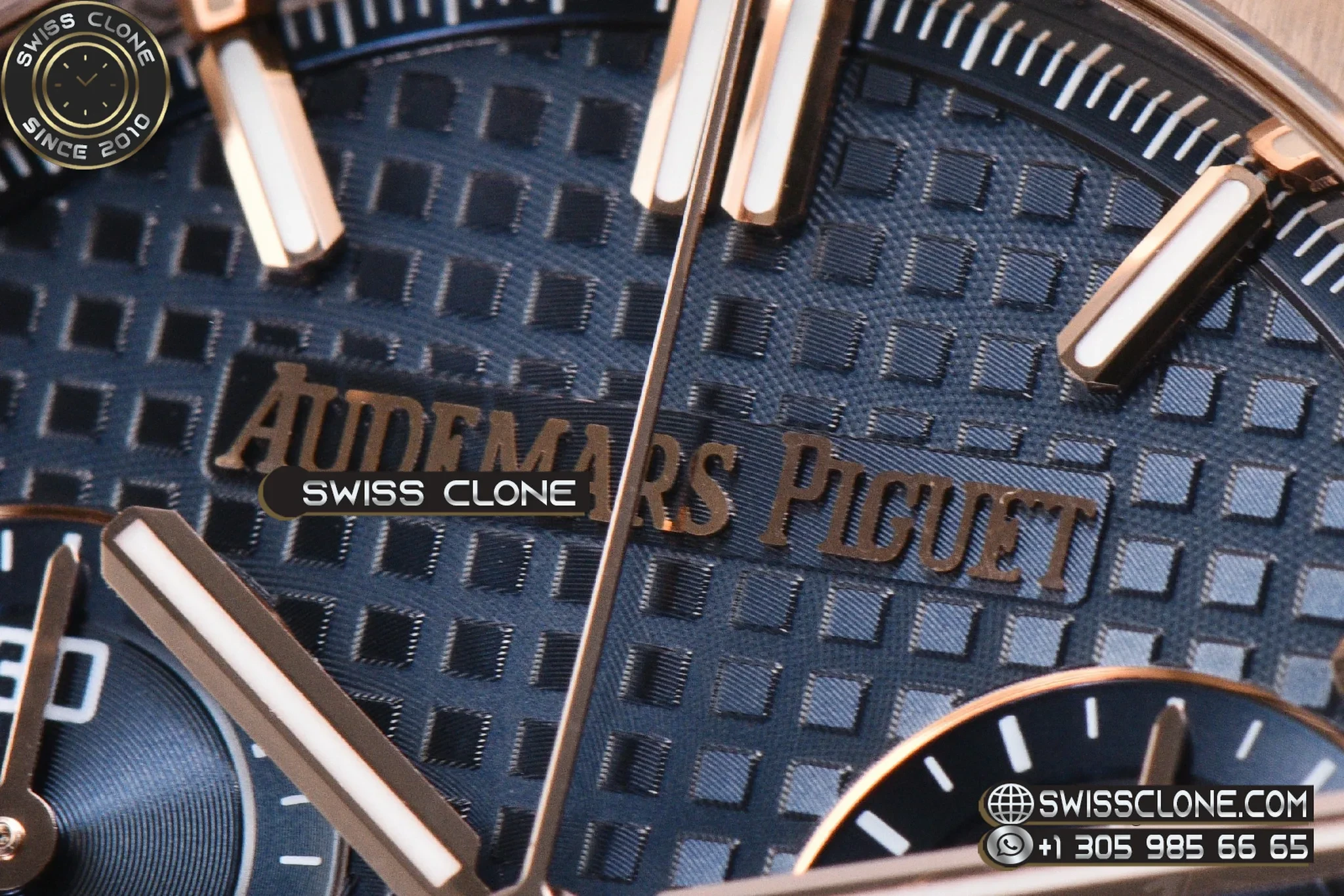 Audemars Piguet Royal Oak Chronograph 26240 41mm Blue Checkered Dial Blue Subdial Blue Leather SH4401 1:1 Super Clone - Caseback & Cloned Calibre Movement