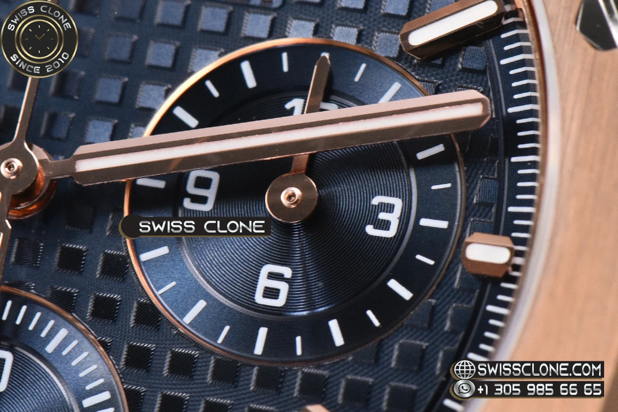 Audemars Piguet Royal Oak Chronograph 26240 41mm Blue Checkered Dial Blue Subdial Blue Leather SH4401 1:1 Super Clone - On-Wrist Presence View