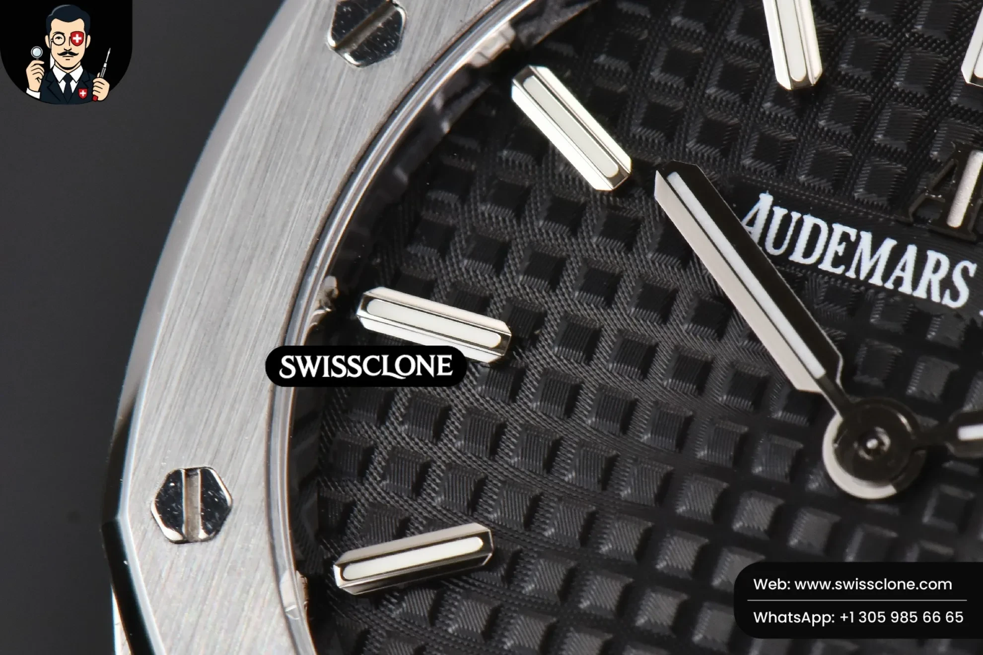 Audemars Piguet Royal Oak Ladies 33mm 8F Black Dial Quartz 1:1 Super Clone - Lateral Case Thickness Profile