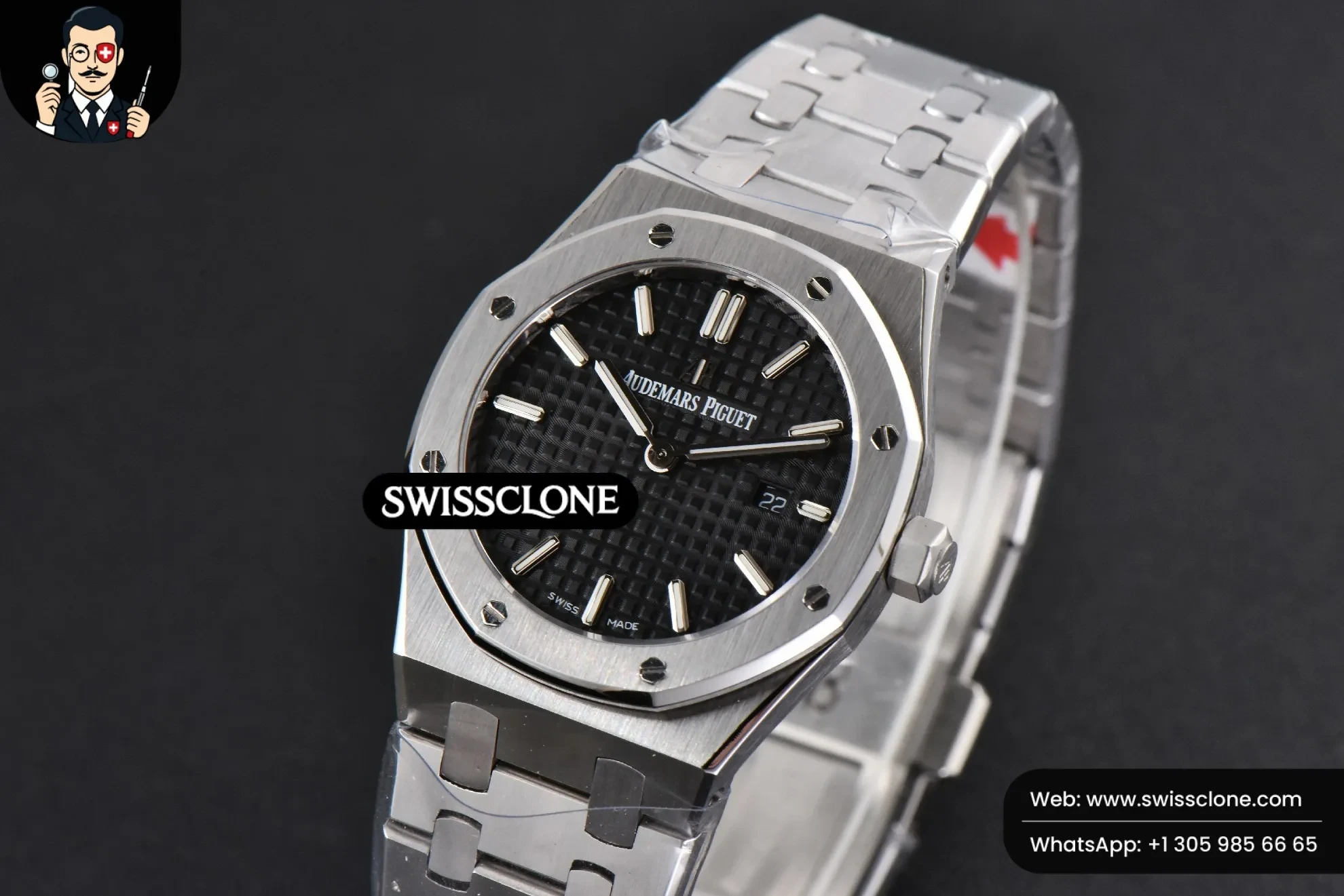 Audemars Piguet Royal Oak Ladies 33mm 8F Black Dial Quartz 1:1 Super Clone - Clasp & Bracelet Finishing