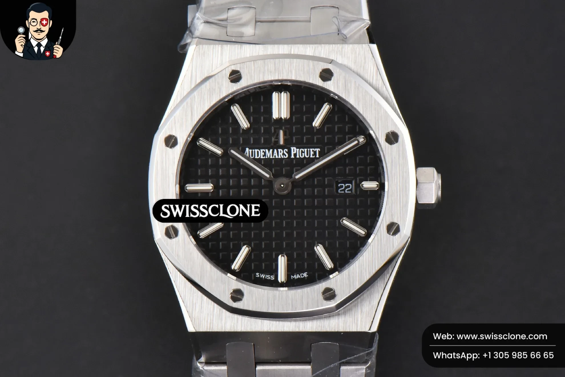 Audemars Piguet Royal Oak Ladies 33mm 8F Black Dial Quartz