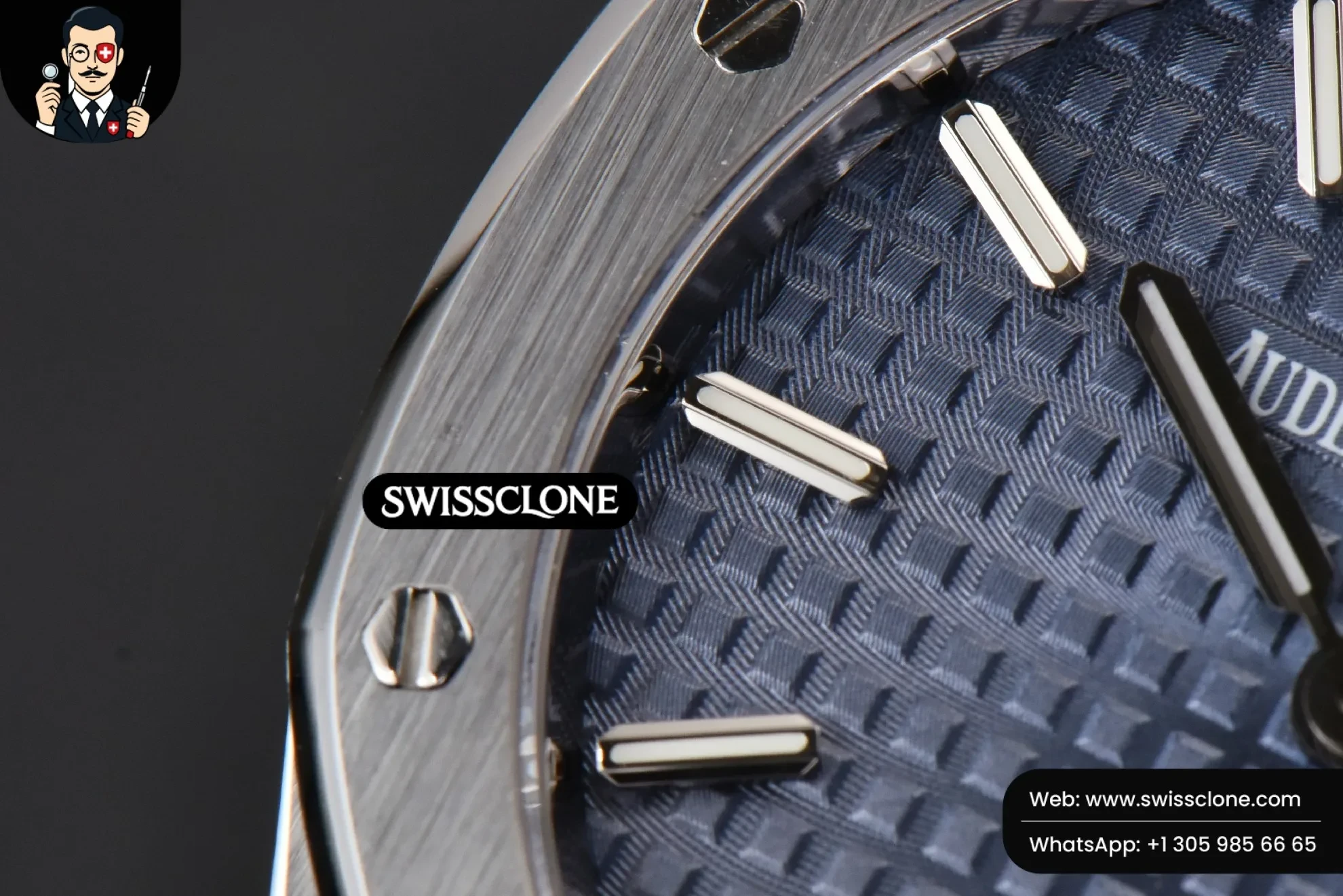 Audemars Piguet Royal Oak Ladies 33mm 8F Blue Dial Quartz 1:1 Super Clone - Lateral Case Thickness Profile