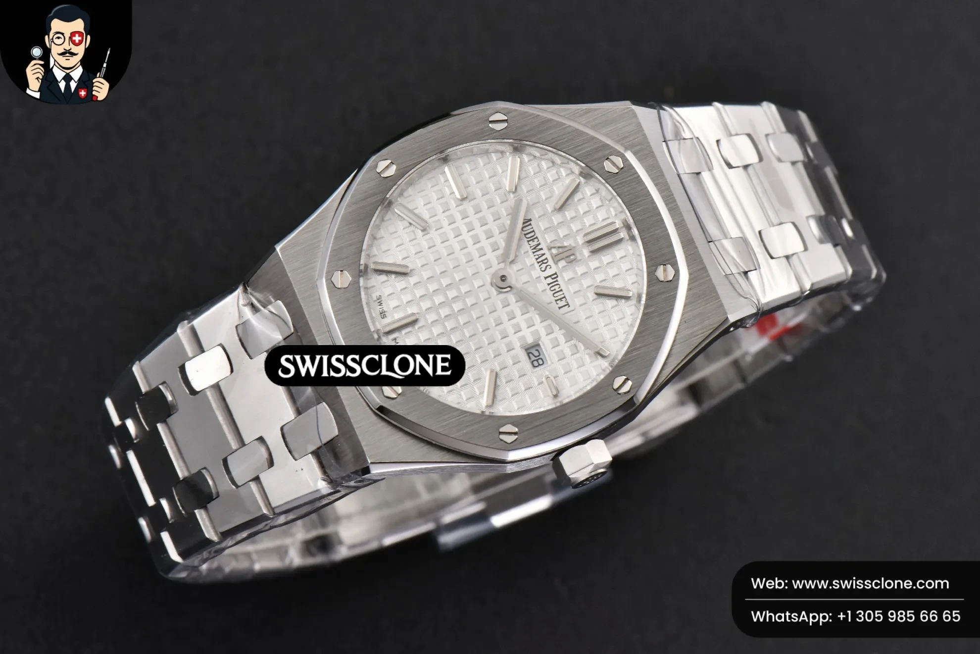 Audemars Piguet Royal Oak Ladies 33mm 8F White Dial Quartz 1:1 Super Clone - Bezel & Case Profile