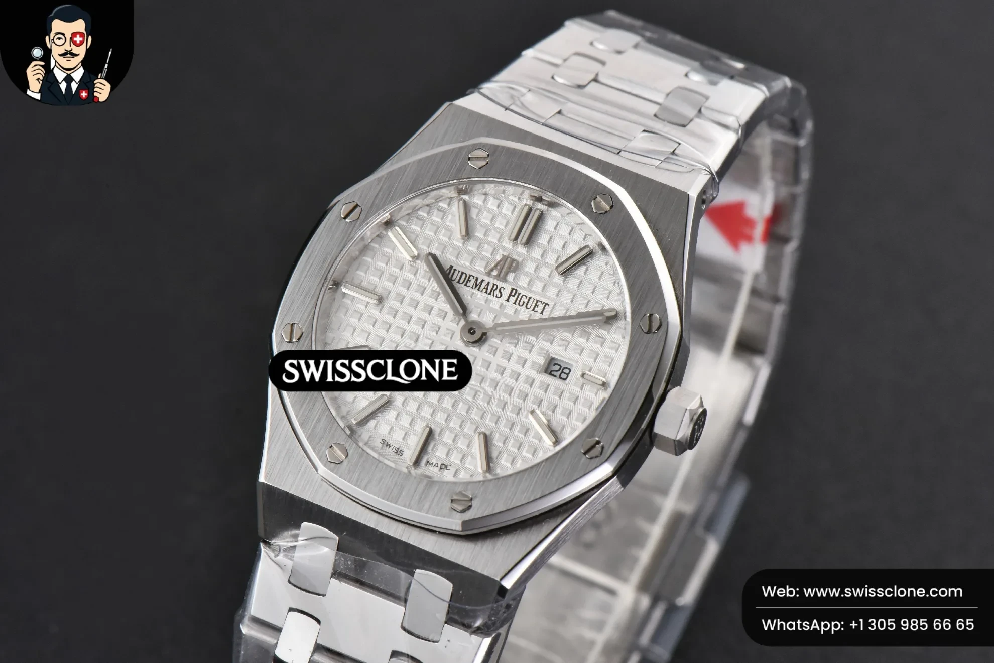 Audemars Piguet Royal Oak Ladies 33mm 8F White Dial Quartz 1:1 Super Clone - Clasp & Bracelet Finishing