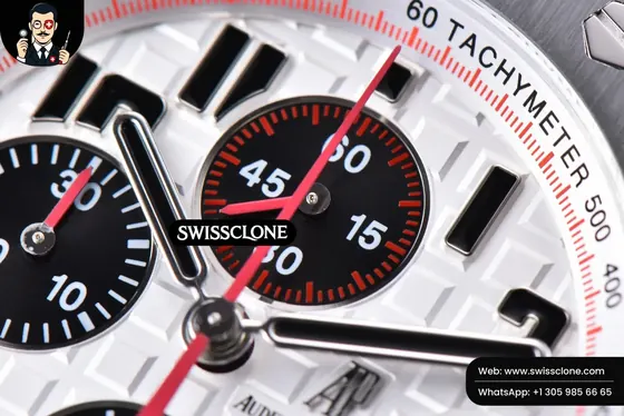 Audemars Piguet Royal Oak Offshore 26170ST JF 42mm White Dial Red Hands Black Leather 1:1 Super Clone - Lateral Case Thickness Profile