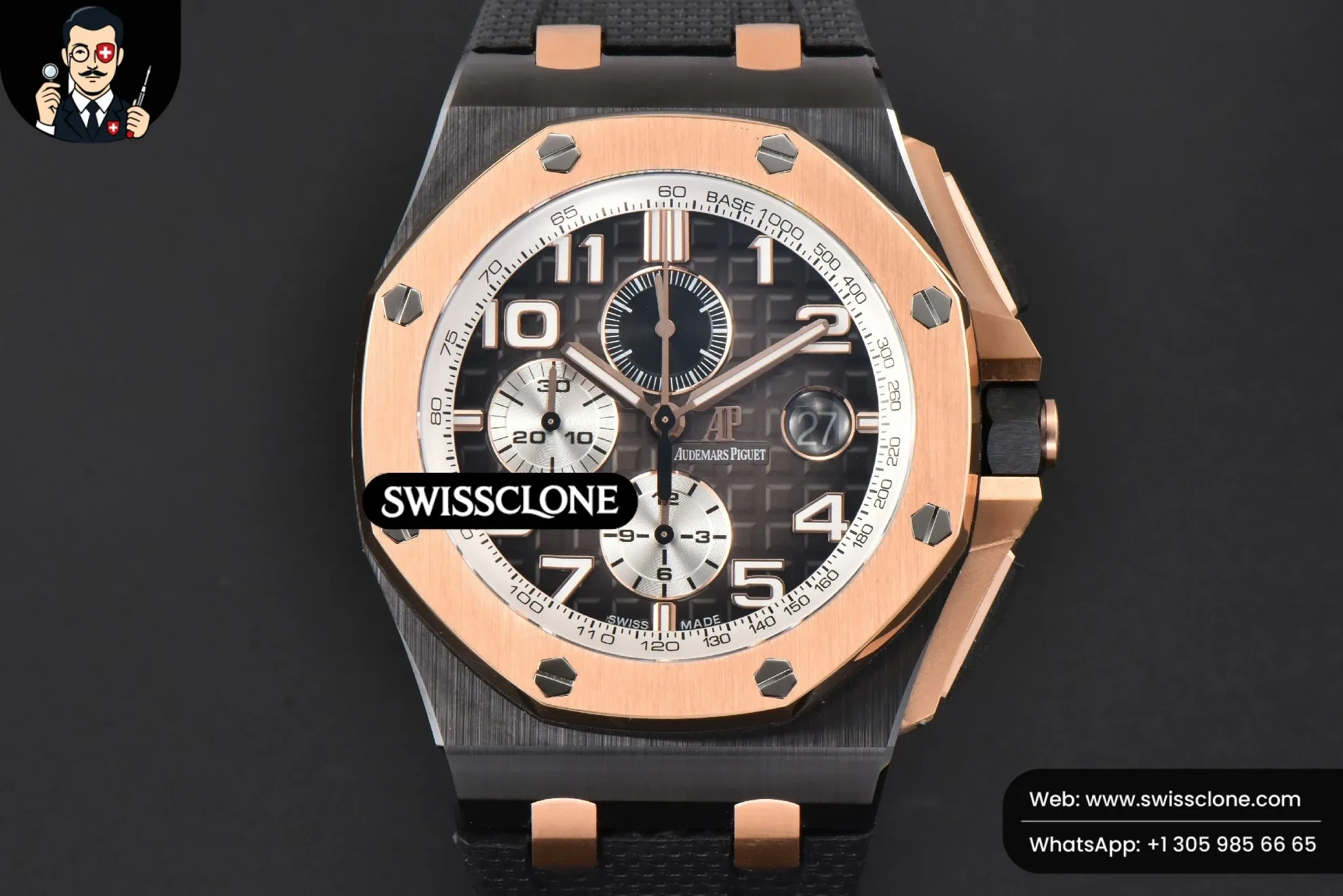 Audemars Piguet Royal Oak Offshore 26405 44mm RSF Gray Dial Silver Subdial Black Rubber