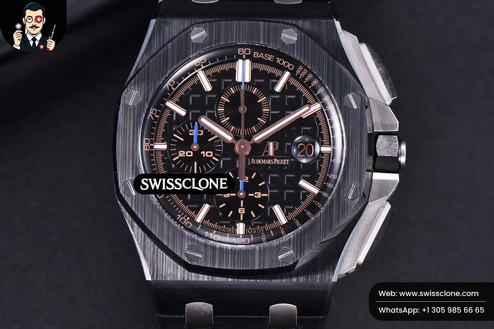 Audemars Piguet Royal Oak Offshore 26405CE 44mm JF Black Dial Marker Black Rubber