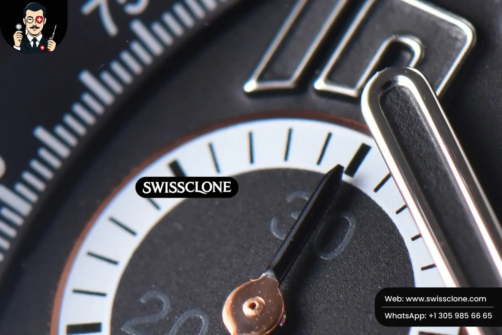 Audemars Piguet Royal Oak Offshore 2640IRO JF 44mm Black/Silver Dial Rubber 1:1 Super Clone - Clasp & Bracelet Finishing