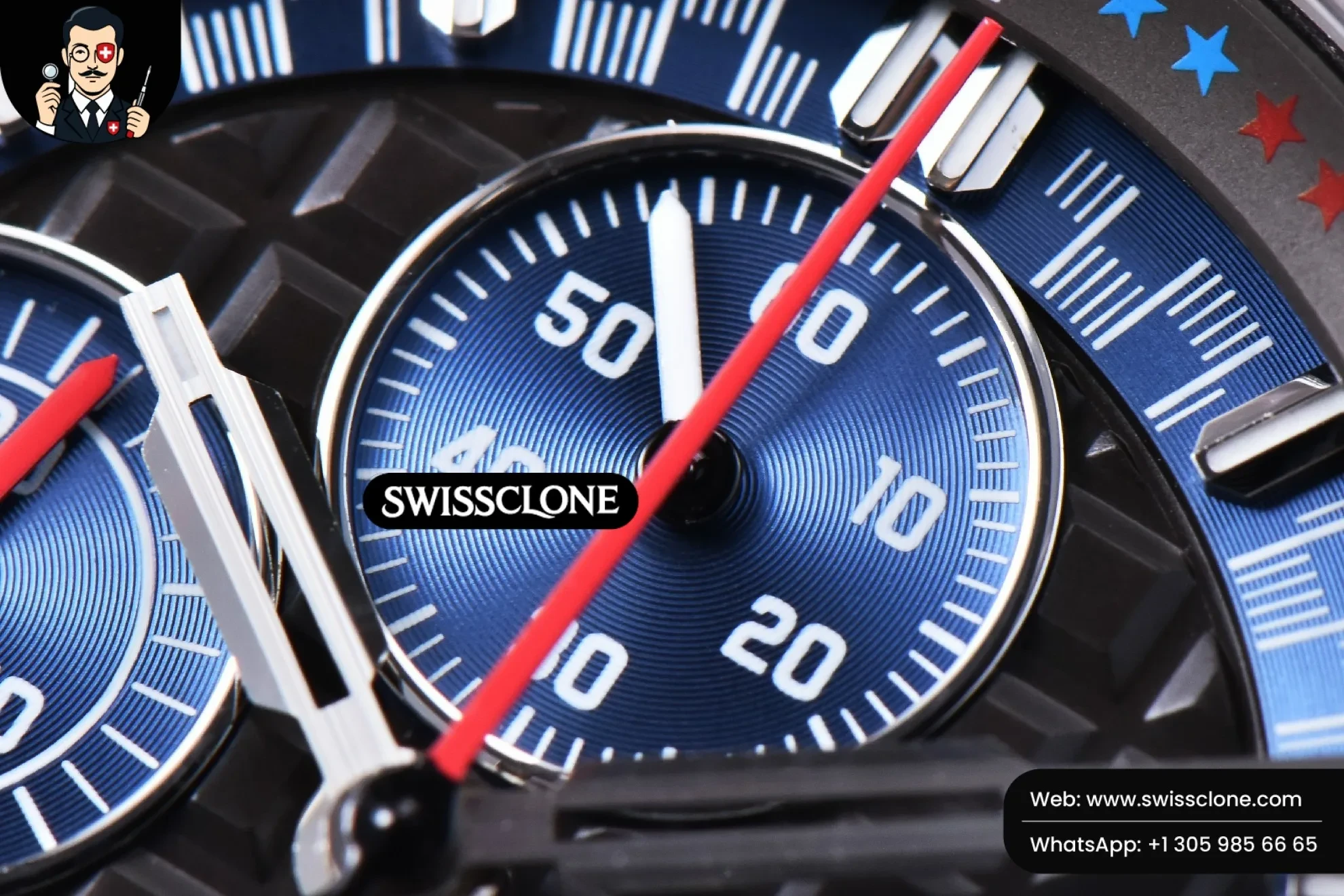 Audemars Piguet Royal Oak Offshore 26568PM JF 44mm Blue Dial Blue Rubber 1:1 Super Clone - On-Wrist Presence View