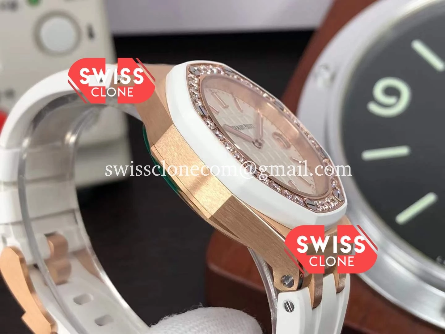 Audemars Piguet Royal Oak Offshore 37MM Quartz Rose Gold 1:1 Super Clone - Caseback & Cloned Calibre Movement
