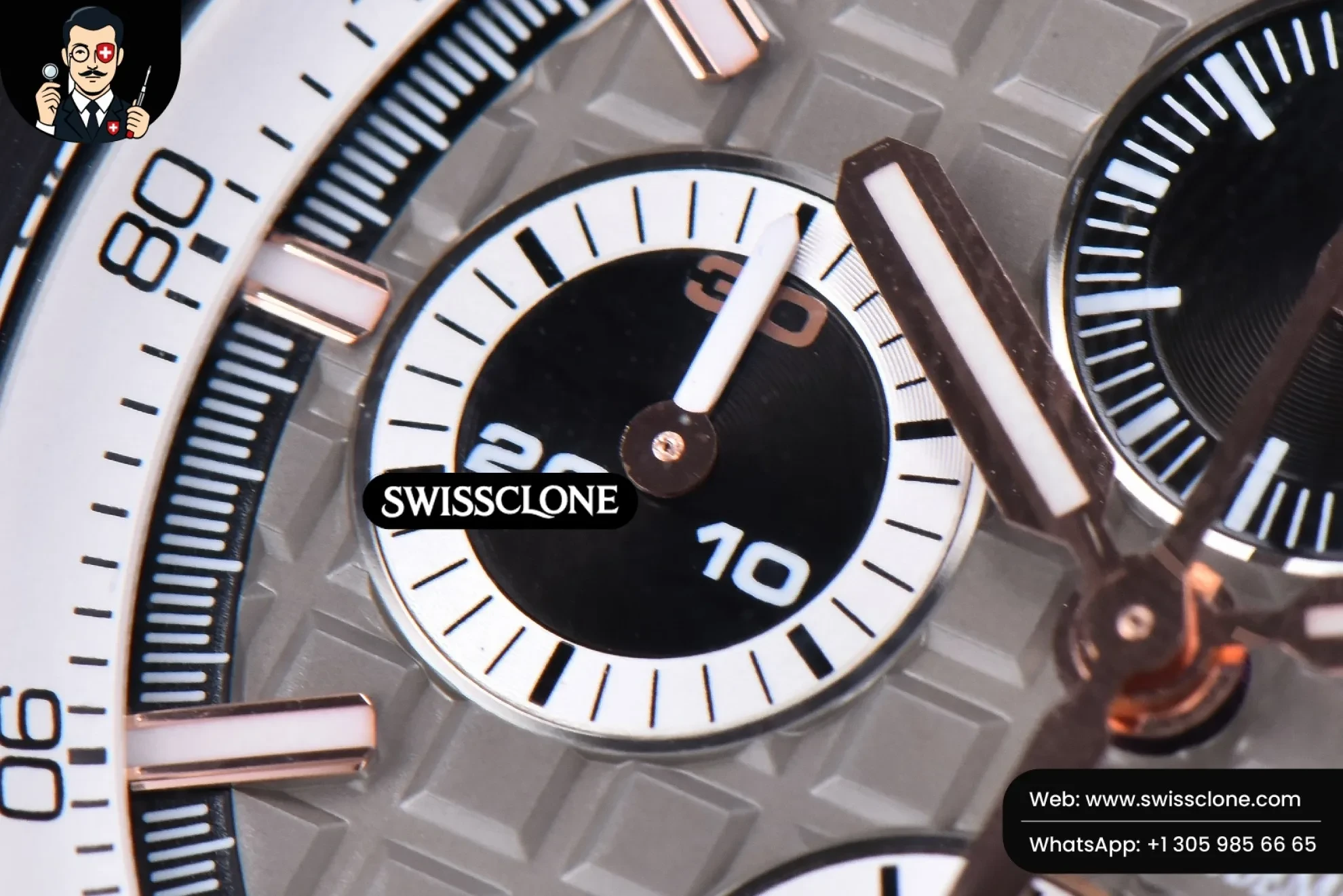 Audemars Piguet Royal Oak Offshore 44mm Cermet Bezel Michael Schumacher JF Gray/White Dial 1:1 Super Clone - Caseback & Cloned Calibre Movement