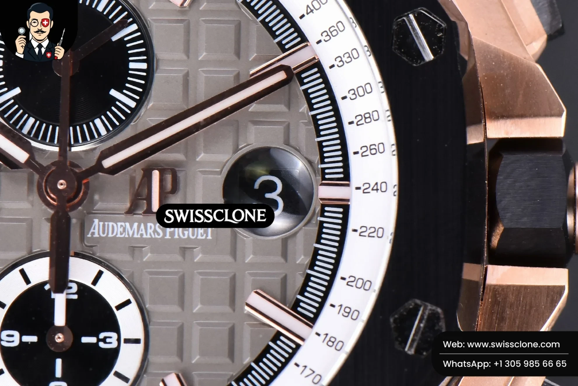 Audemars Piguet Royal Oak Offshore 44mm Cermet Bezel Michael Schumacher JF Gray/White Dial 1:1 Super Clone - On-Wrist Presence View