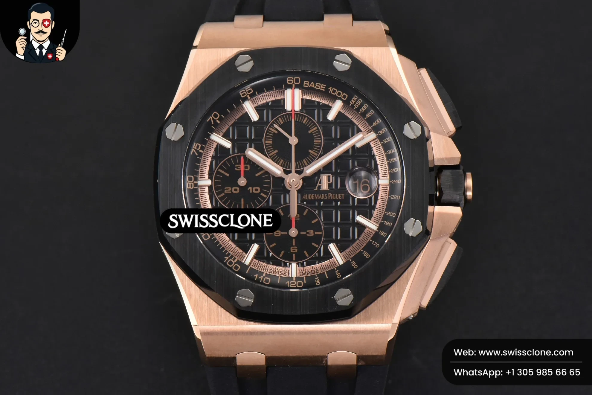 Audemars Piguet Royal Oak Offshore 44mm RSF Black Checkered Dial Black Subdials Rubber