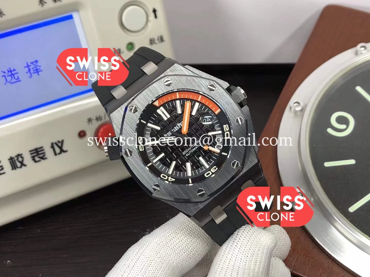 Audemars Piguet Royal Oak Offshore Black Dial Ceramic 1:1 Super Clone - Dial Macro Close-Up