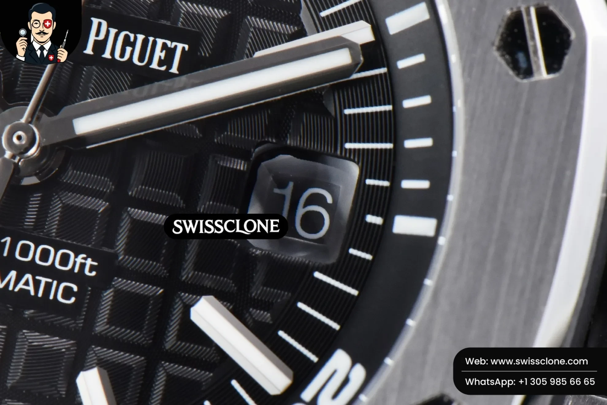 Audemars Piguet Royal Oak Offshore Diver 15703 42mm GF Black Dial Black Rubber 1:1 Super Clone - Caseback & Cloned Calibre Movement