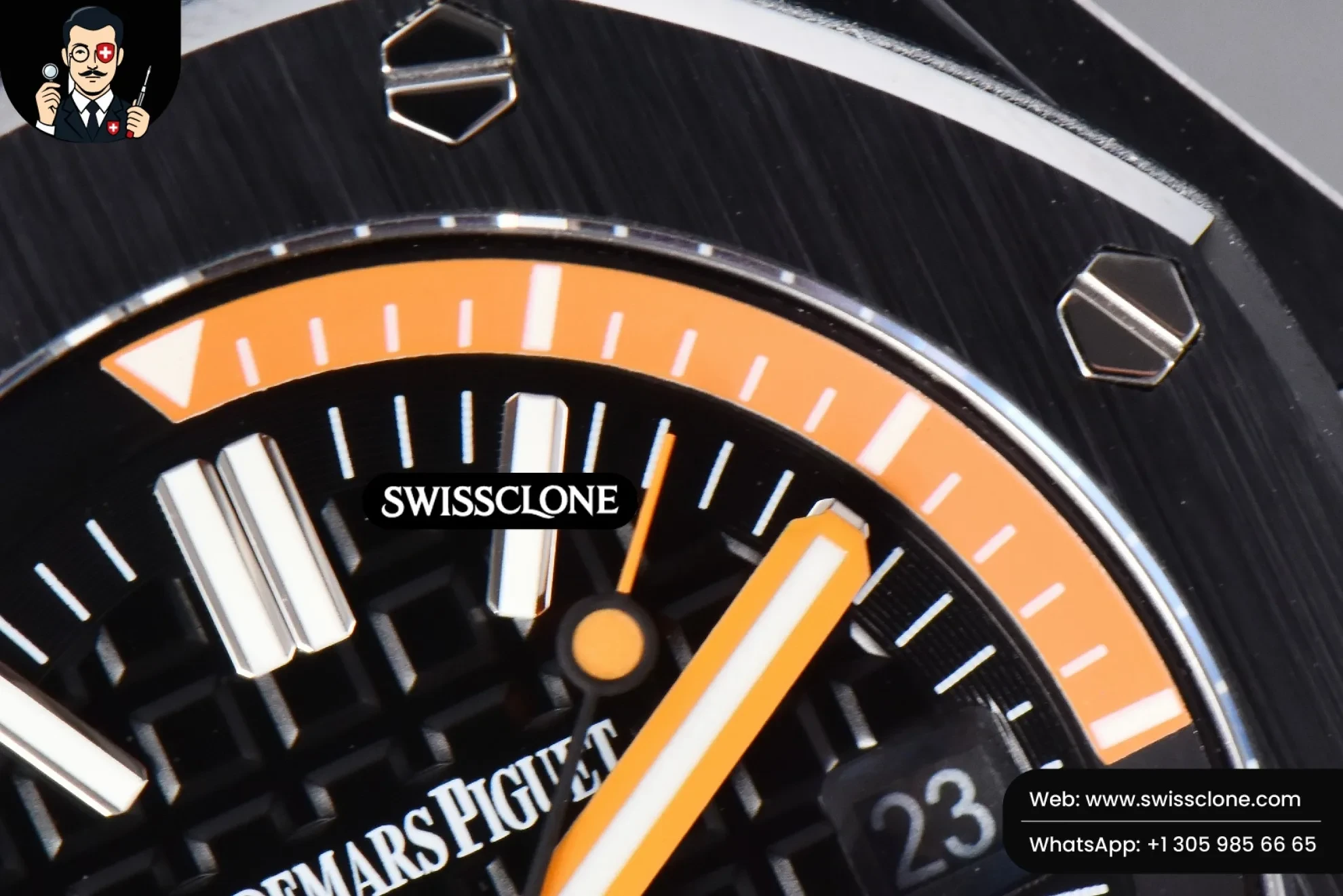 Audemars Piguet Royal Oak Offshore Diver 42mm IPF Black/Orange Dial Orange Rubber MY9015 1:1 Super Clone - On-Wrist Presence View