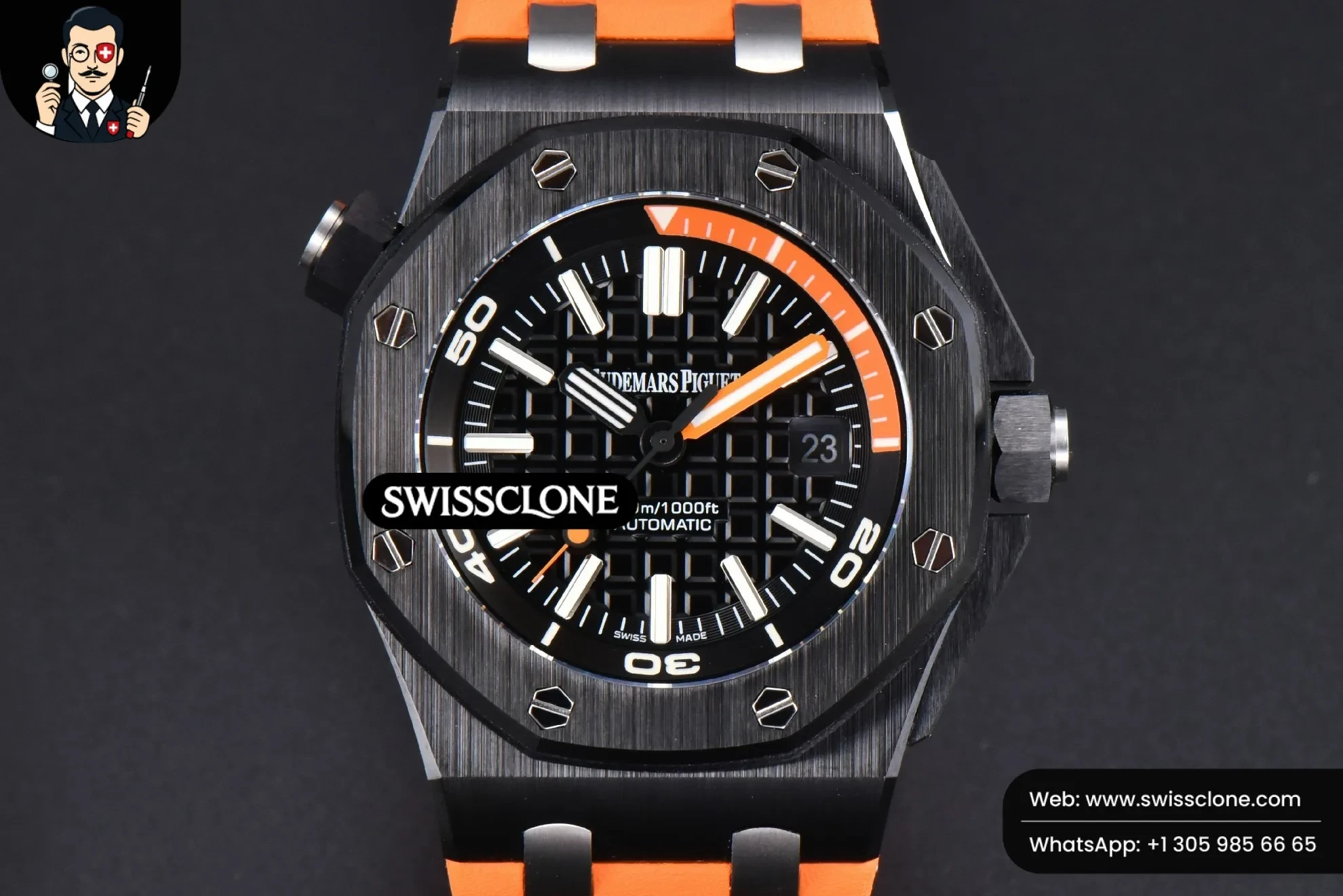 Audemars Piguet Royal Oak Offshore Diver 42mm IPF Black/Orange Dial Orange Rubber MY9015