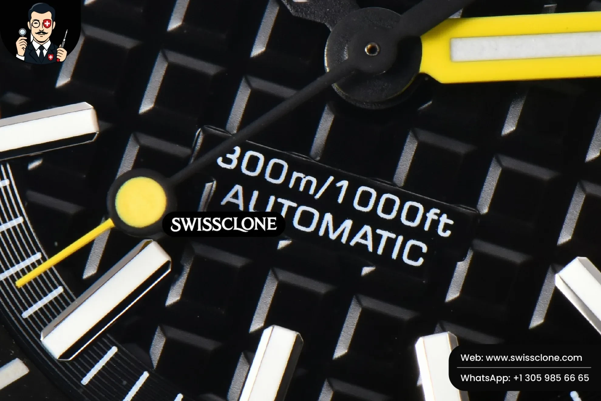 Audemars Piguet Royal Oak Offshore Diver 42mm IPF Black/Yellow Dial Yellow Rubber MY9015 1:1 Super Clone - Lateral Case Thickness Profile
