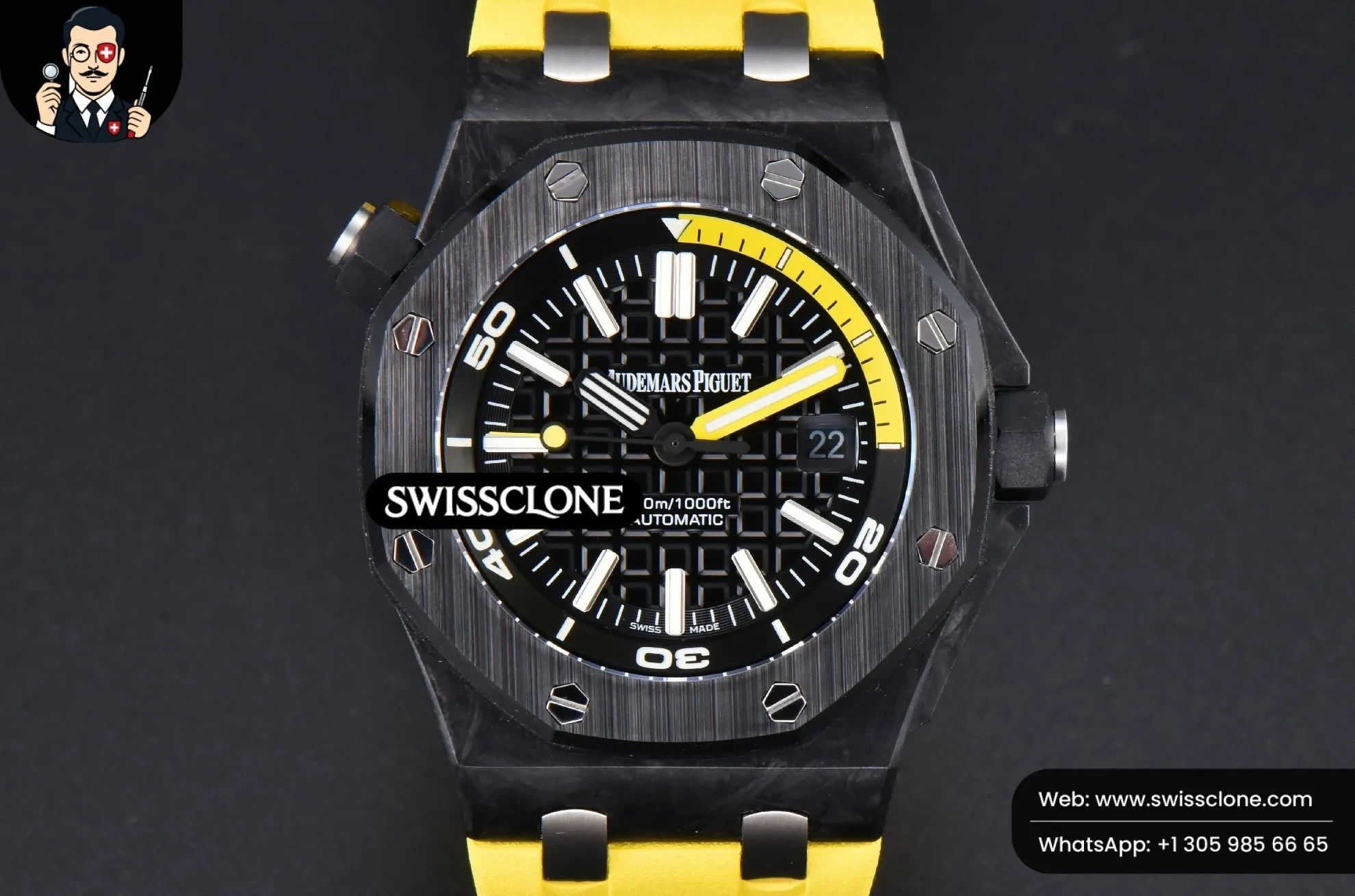 Audemars Piguet Royal Oak Offshore Diver 42mm IPF Black/Yellow Dial Yellow Rubber MY9015
