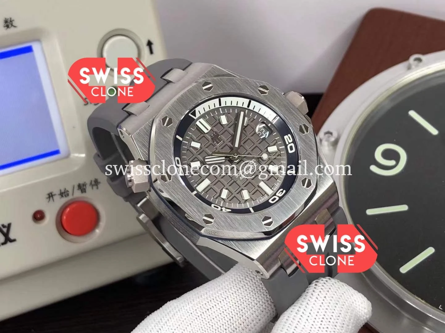 Audemars Piguet Royal Oak Offshore Diver Grey Dial 42mm 1:1 Super Clone - Bezel & Case Profile