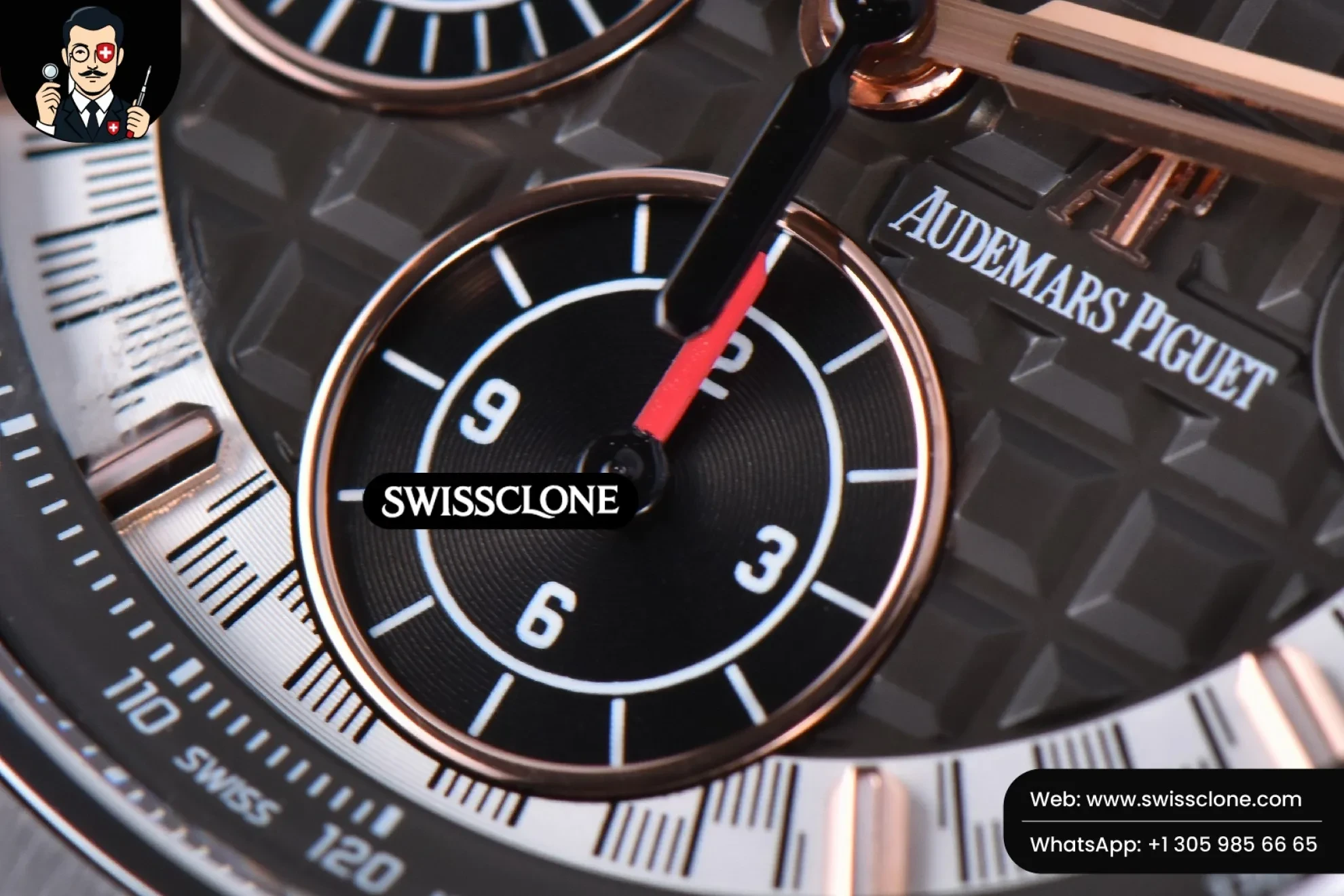Audemars Piguet Royal Oak Offshore JF 44mm Ceramic Gray Michael Schumacher 1:1 Super Clone - Lateral Case Thickness Profile