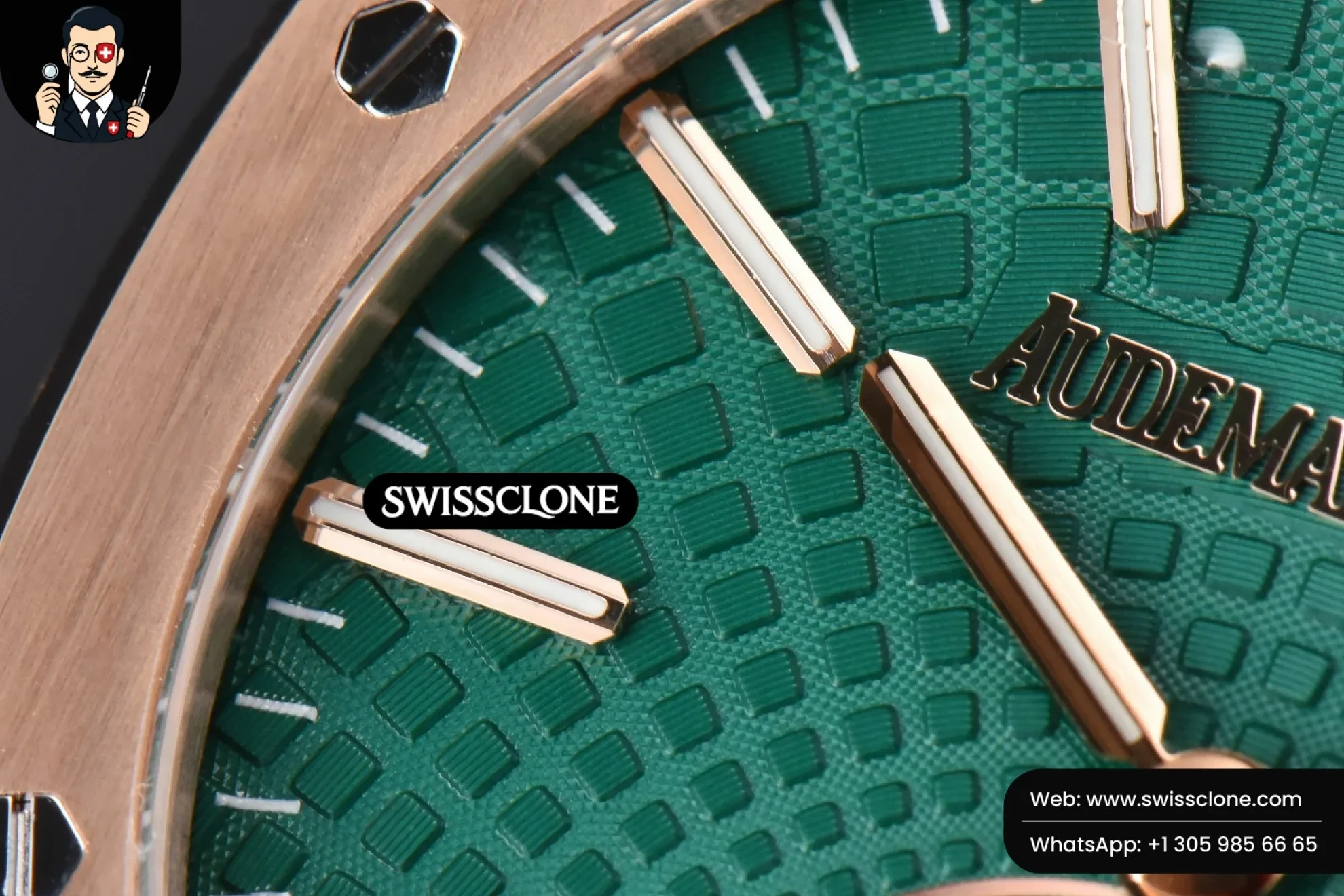 Audemars Piguet Royal Oak Tourbillon 41mm R8F Green Dial Flying Tourb 1:1 Super Clone - Caseback & Cloned Calibre Movement
