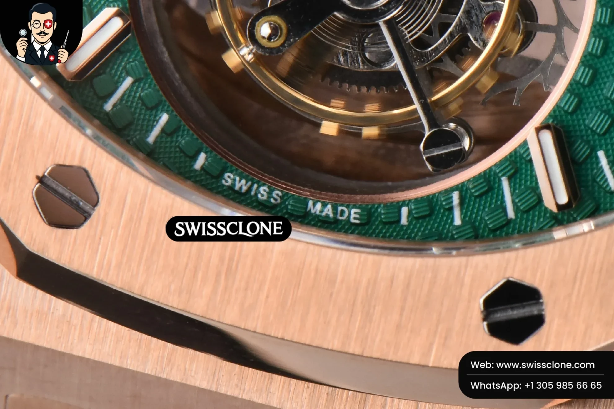 Audemars Piguet Royal Oak Tourbillon 41mm R8F Green Dial Flying Tourb 1:1 Super Clone - On-Wrist Presence View