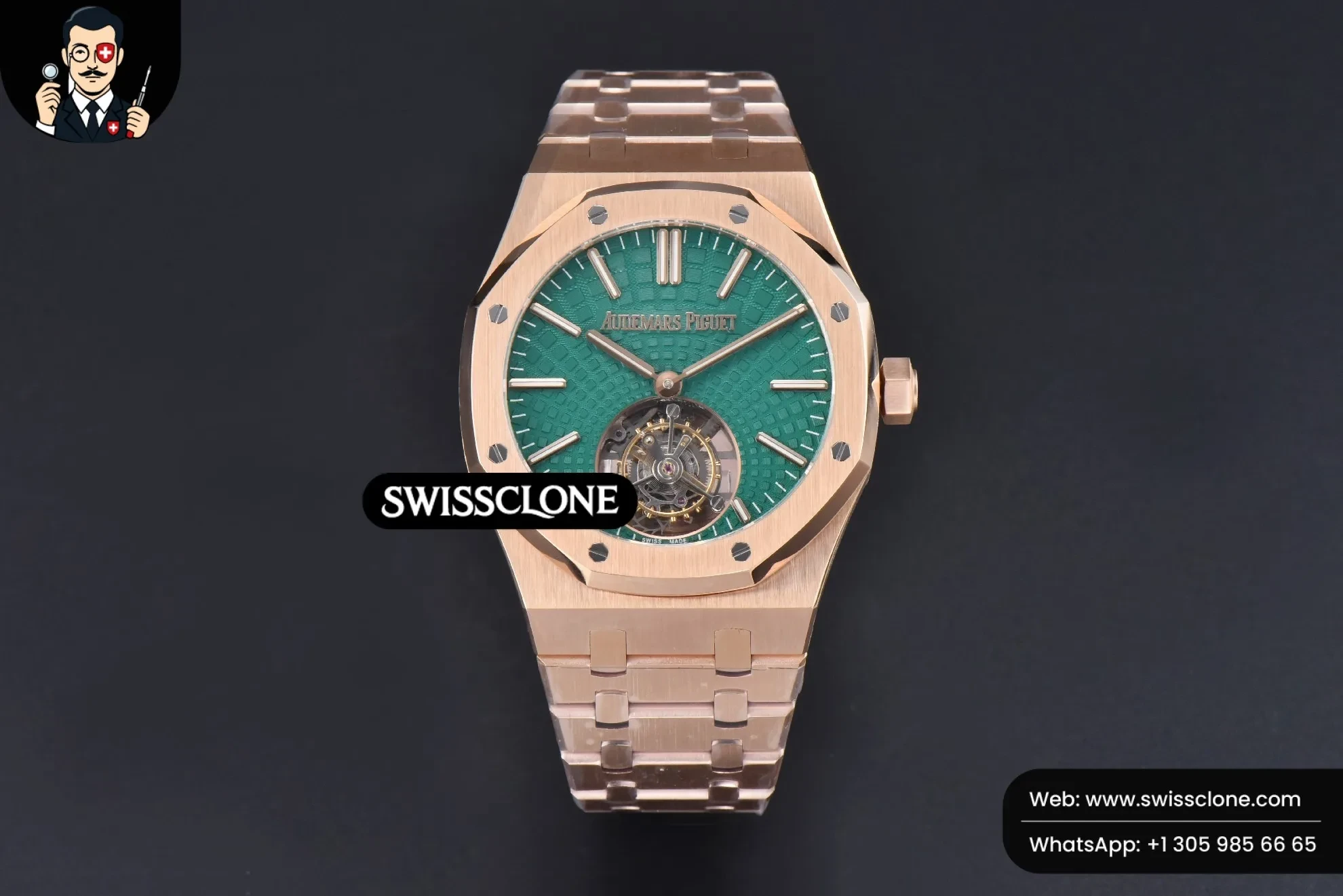 Audemars Piguet Royal Oak Tourbillon 41mm R8F Green Dial Flying Tourb