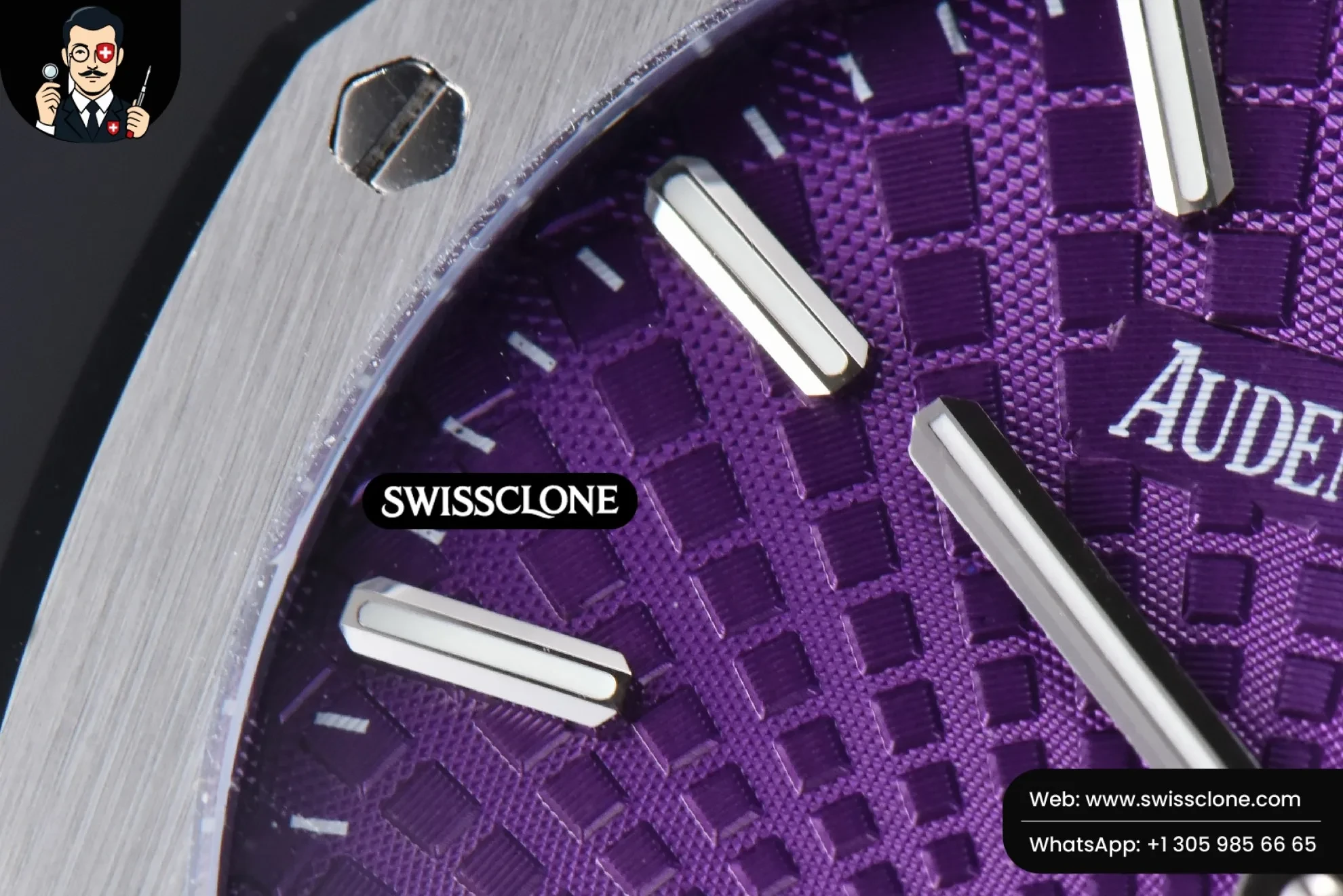 Audemars Piguet Royal Oak Tourbillon 41mm R8F Purple Dial Flying Tourb 1:1 Super Clone - Caseback & Cloned Calibre Movement