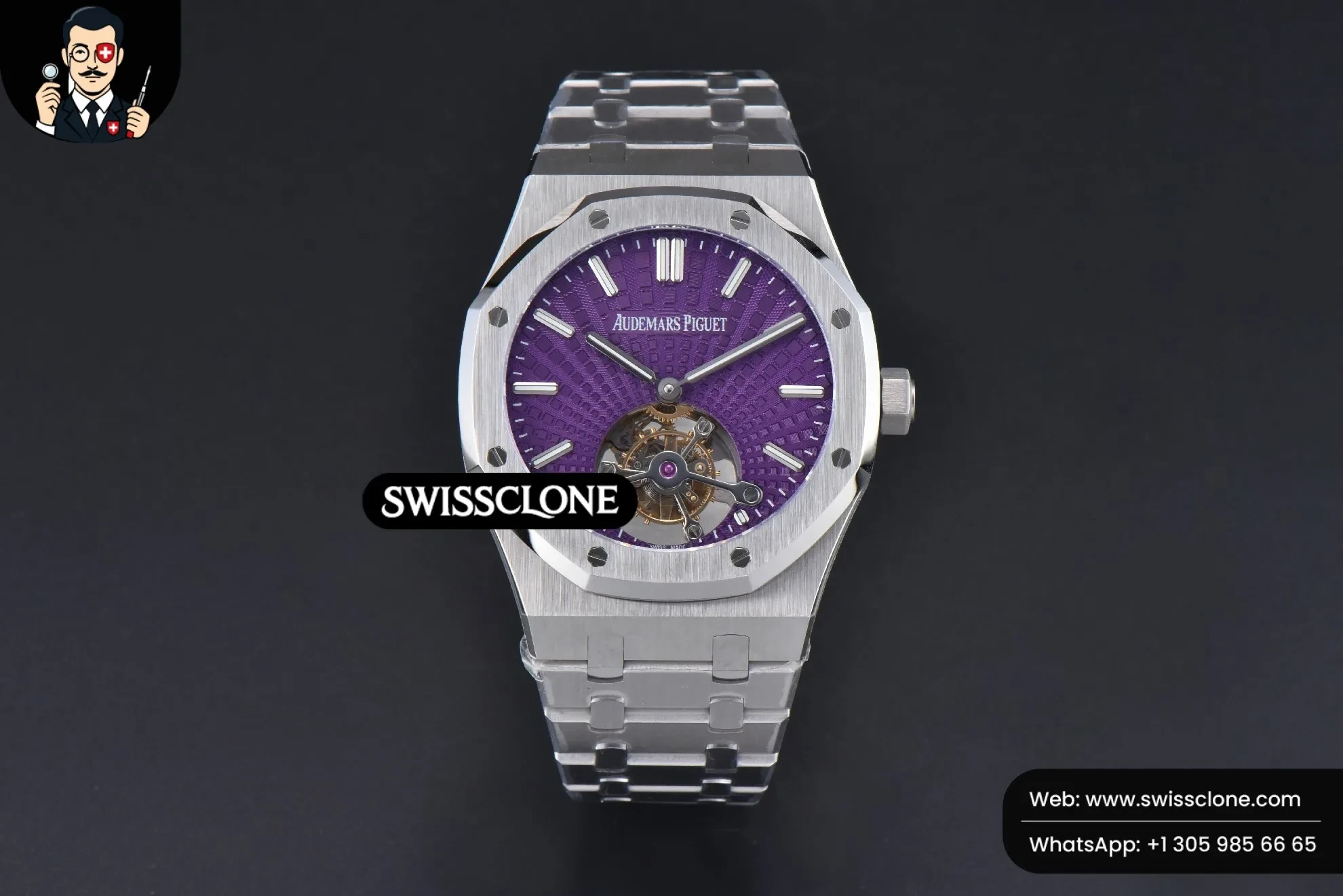 Audemars Piguet Royal Oak Tourbillon 41mm R8F Purple Dial Flying Tourb