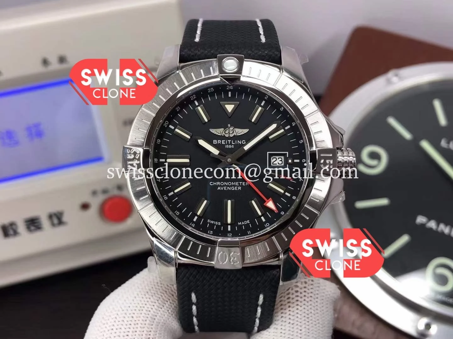 Breitling Avenger 43 Automatic Black Dial Leather