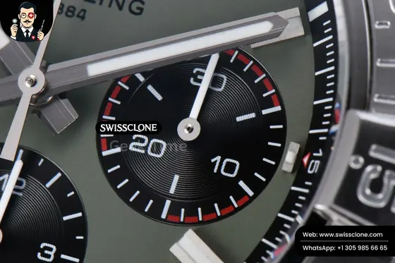 Breitling Avenger Chronograph 44mm BLSF Green/Black Dial Green Nylon 1:1 Super Clone - Lateral Case Thickness Profile