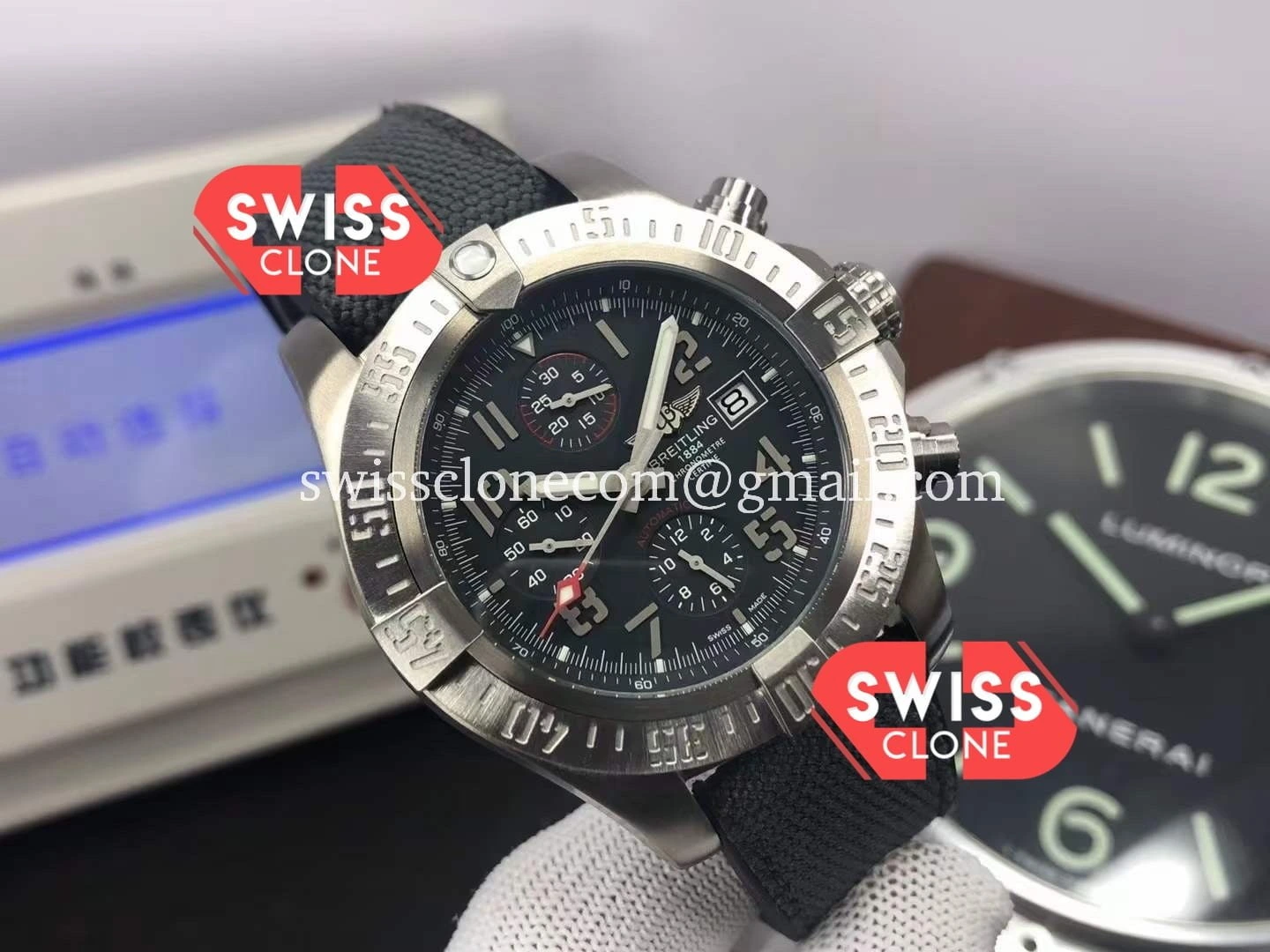 Breitling Avenger Titanium Case 1:1 Super Clone - Dial Macro Close-Up