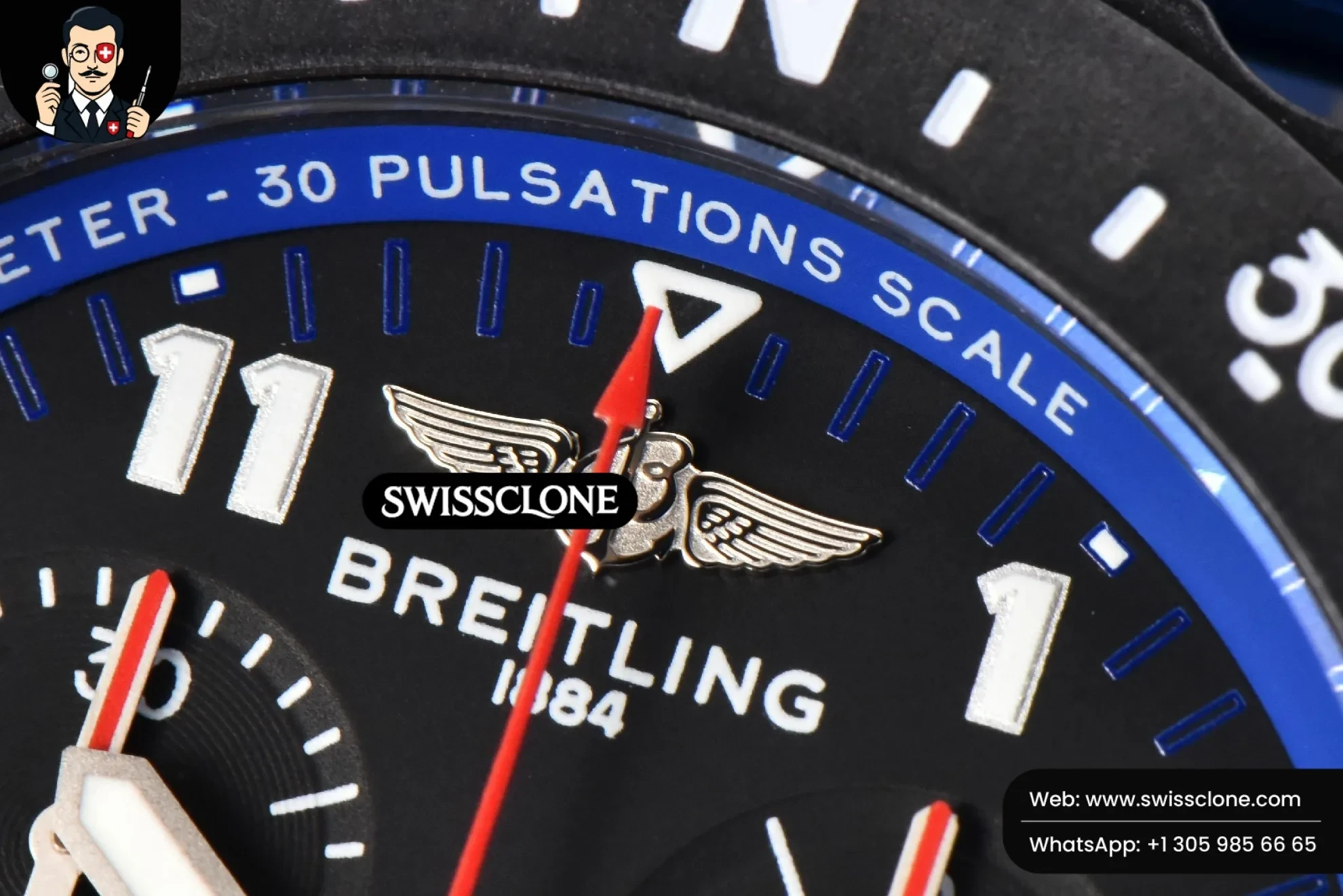 Breitling Endurance Pro 44mm OF Blue Chronometer Dial Blue Rubber Quartz 1:1 Super Clone - Clasp & Bracelet Finishing