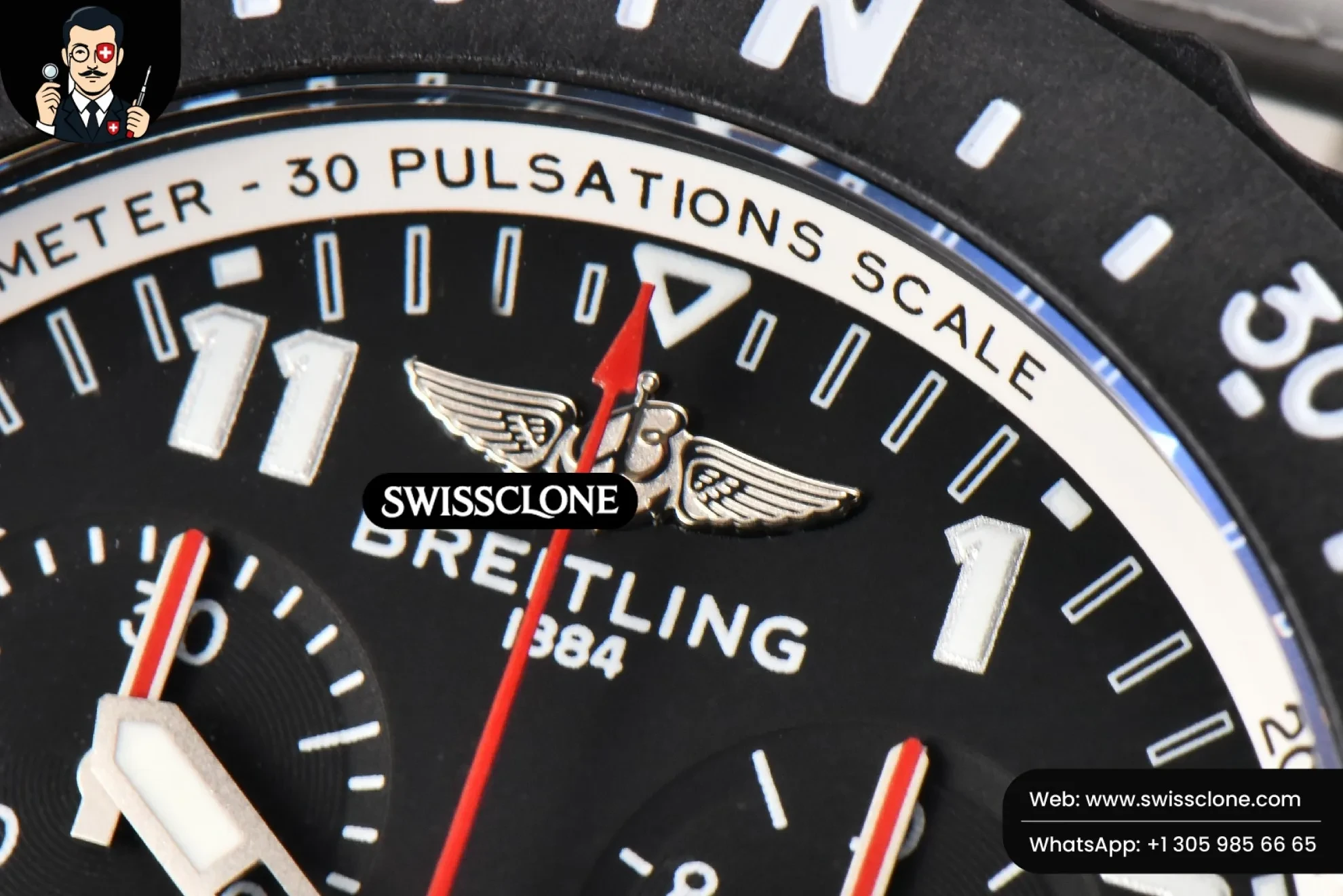 Breitling Endurance Pro 44mm OF White Chronometer Dial White Rubber Quartz 1:1 Super Clone - Clasp & Bracelet Finishing
