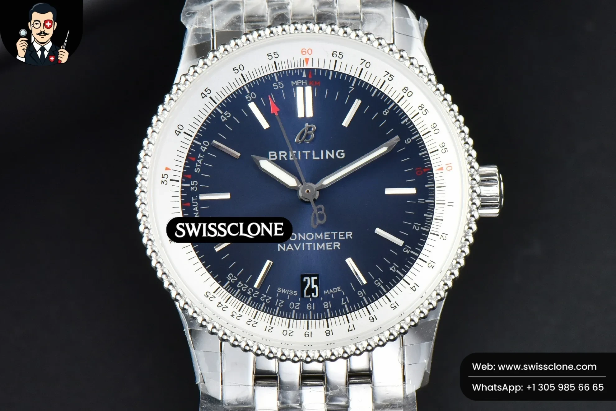 Breitling Navitimer 1 38mm KORF Blue/White Dial 2824