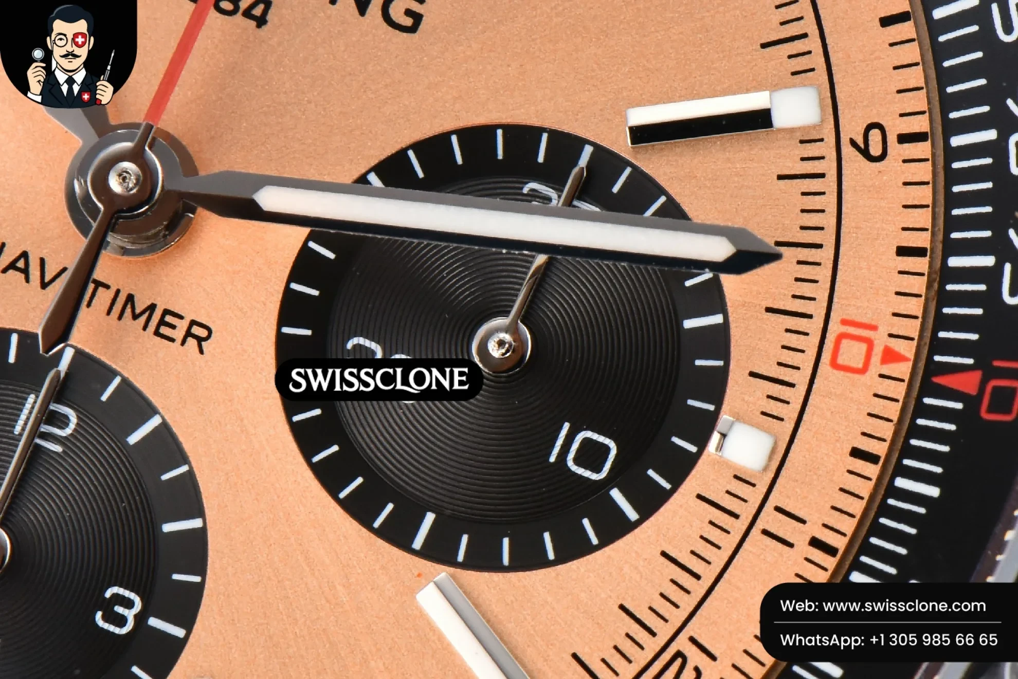 Breitling Navitimer B01 43mm BLSF Dial Black Subdial Black Leather - Clasp, Bracelet & Buckle Detail | 1:1 Swiss Super Clone
