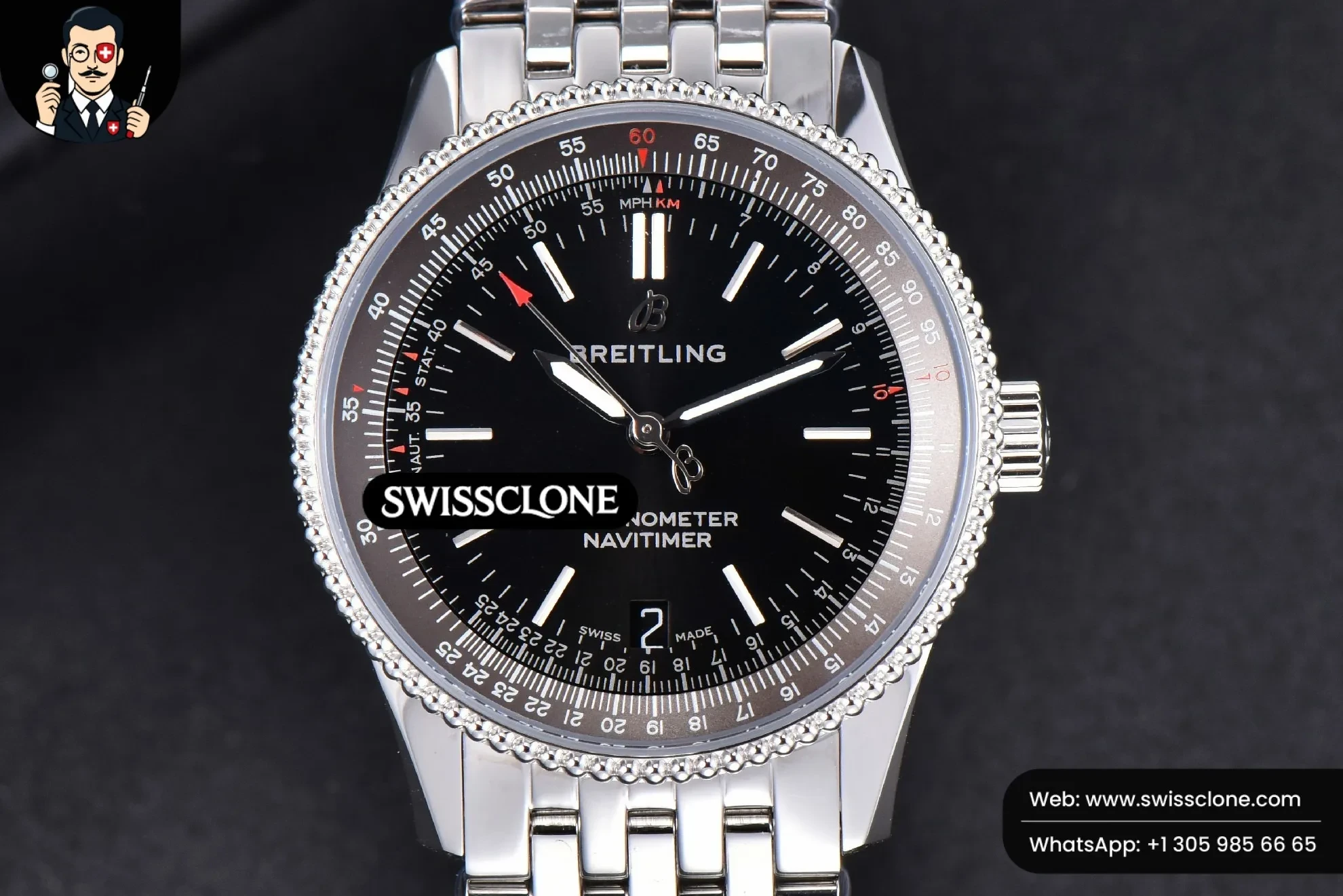 Navitimer TF 38mm Black Dial Gray Bezel