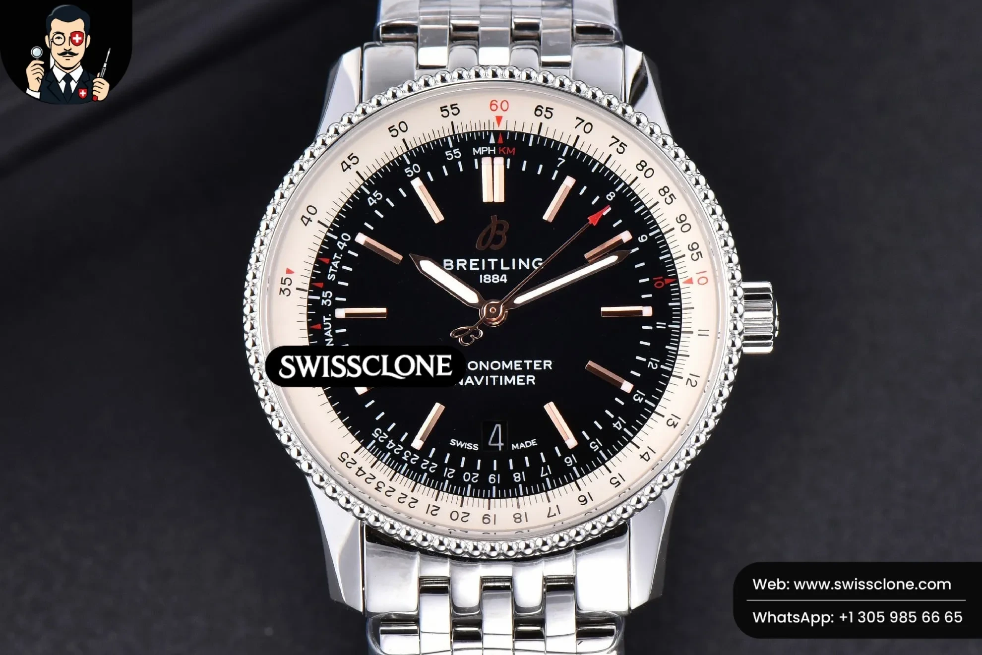Navitimer TF 41mm Black Dial White Bezel