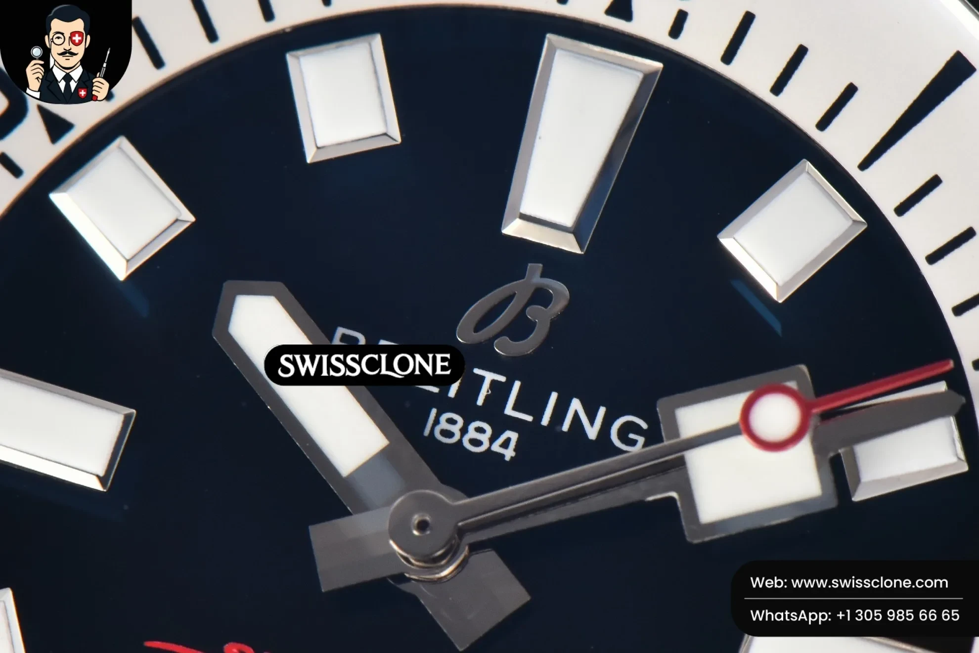 Breitling SuperOcean 44mm TF Black/White Dial - Clasp, Bracelet & Buckle Detail | 1:1 Swiss Super Clone