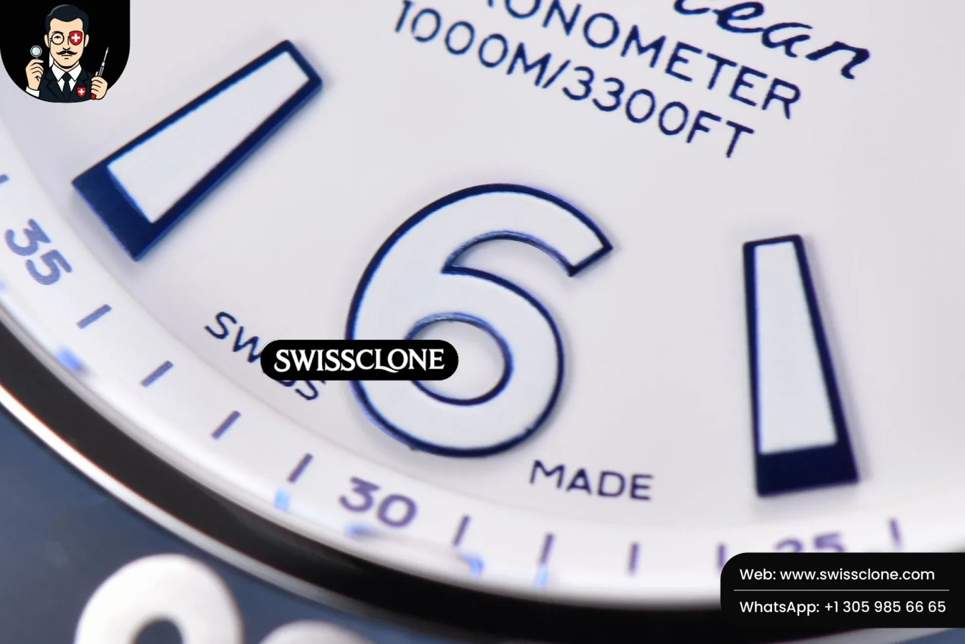 Breitling Superocean Automatic TF 44mm Blue Dial Blue Rubber - Clasp, Bracelet & Buckle Detail | 1:1 Swiss Super Clone