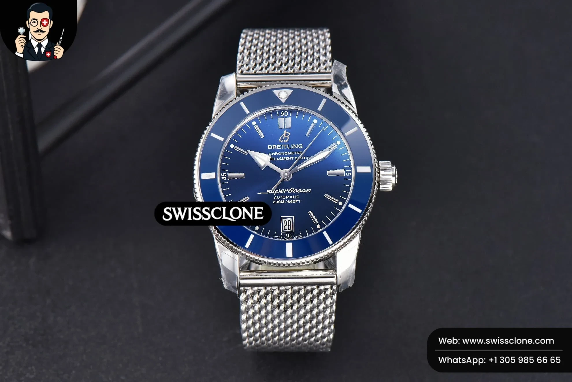 Breitling SuperOcean Heritage II GF 42mm Blue Dial Blue Bezel