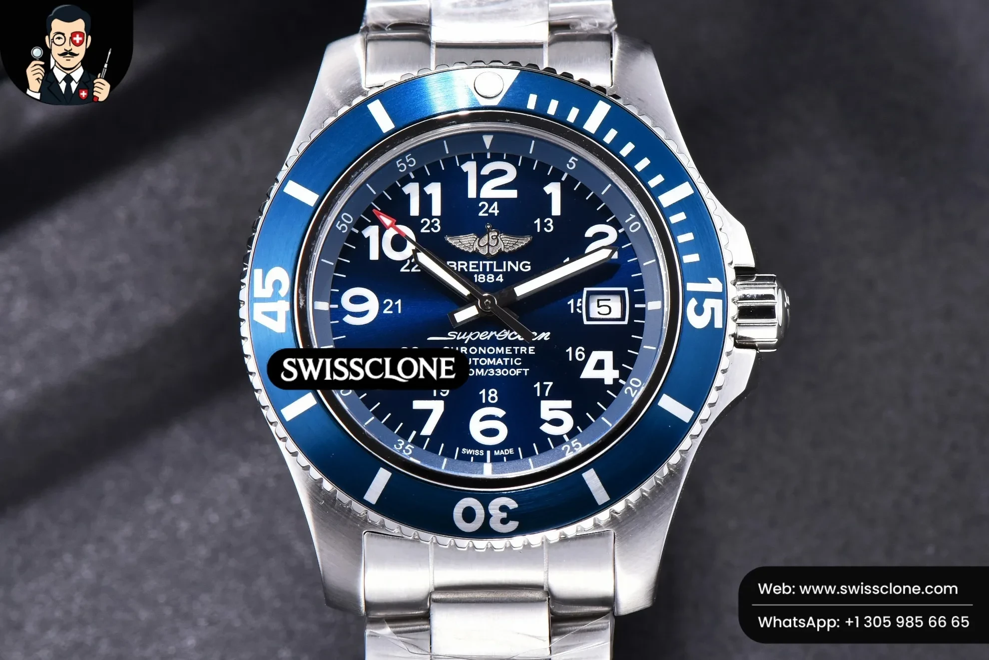 Superocean TF 44mm Black Ceramic Blue Dial