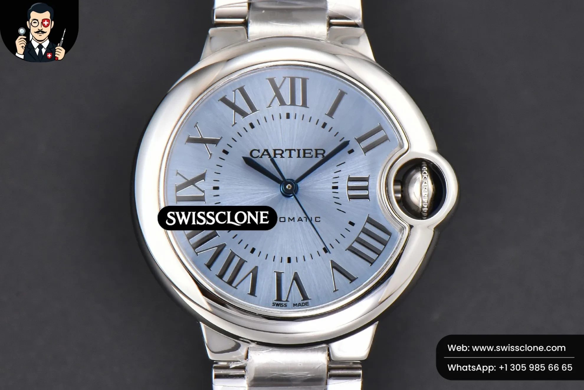 Cartier Ballon Bleu 33mm AF Ice Blue Dial